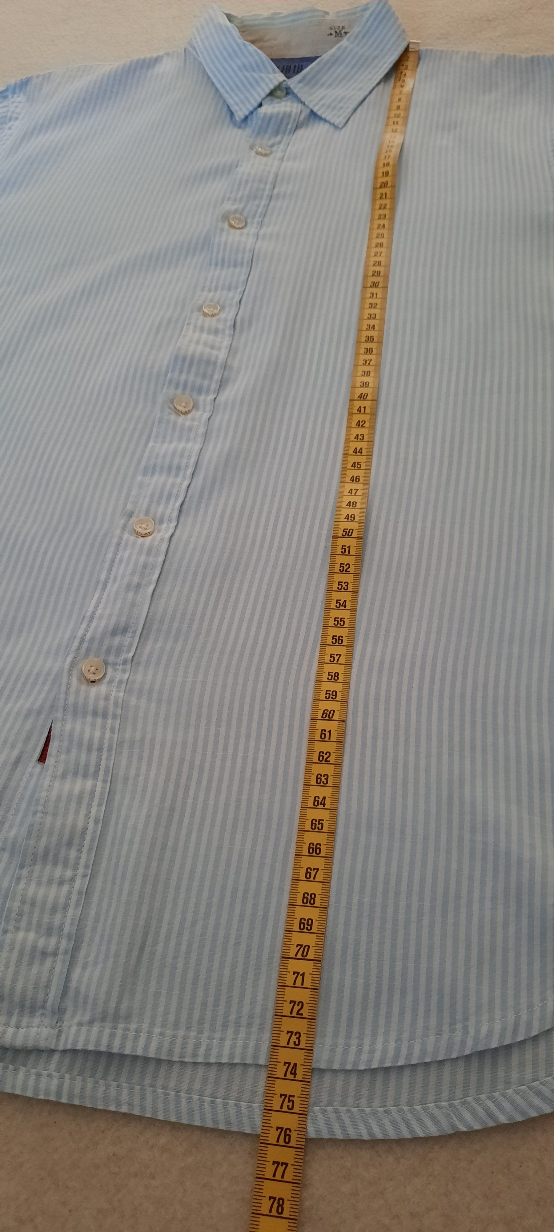 Replay REPLAY Men's Long-Sleeved Shirt, Blue and White Striped, M Size US M / EU 48-50 / 2 - 11 Thumbnail