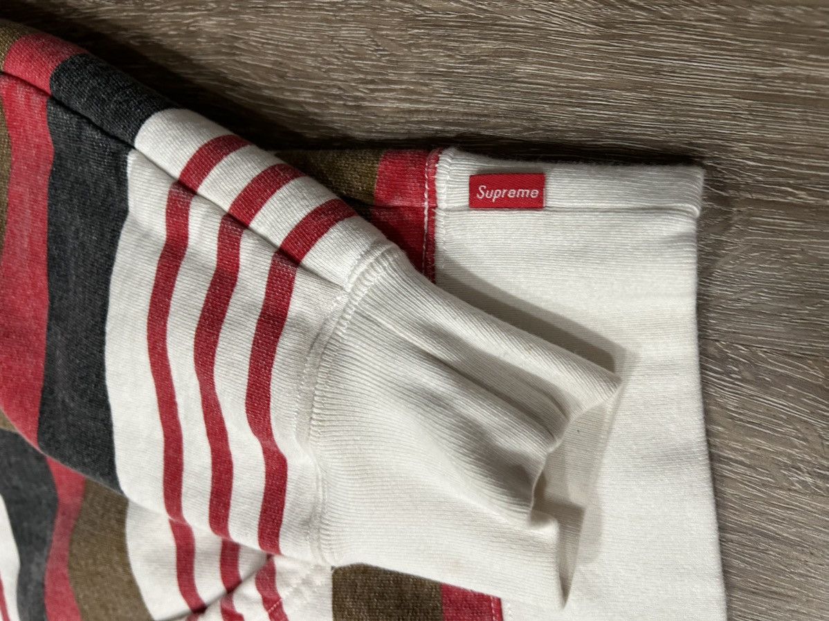 Supreme Supreme Striped Hooded Sweatshirt Size US S / EU 44-46 / 1 - 4 Thumbnail