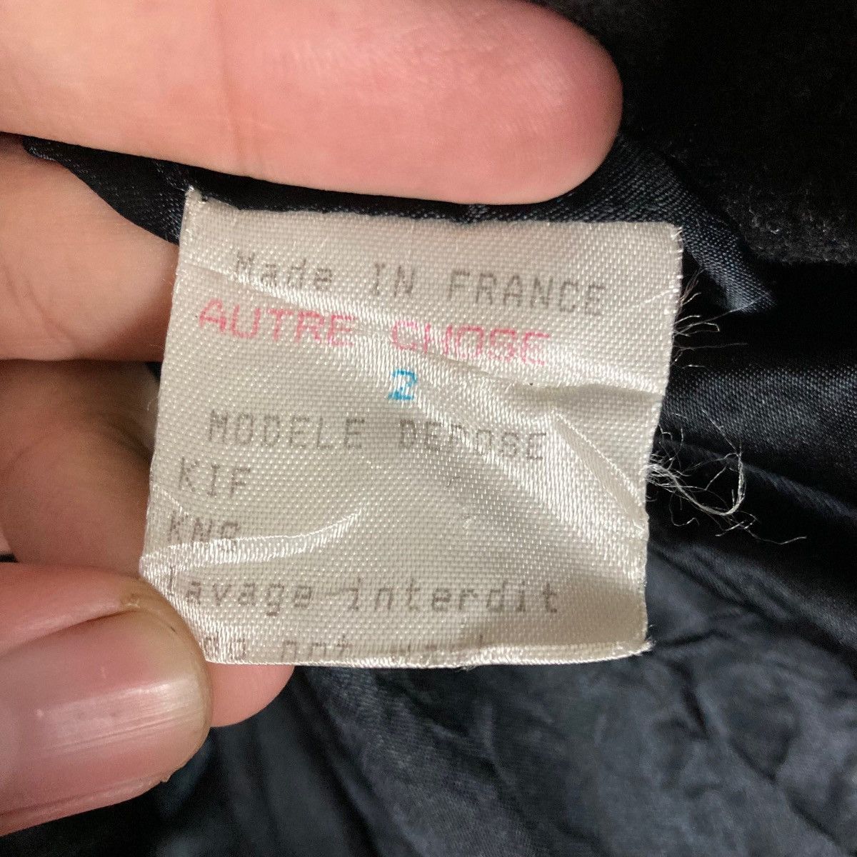 Vintage Vintage Autre Chose Paris Flat Button Coat Blazer Wool Size XXS / US 00 / IT 34 - 7 Thumbnail