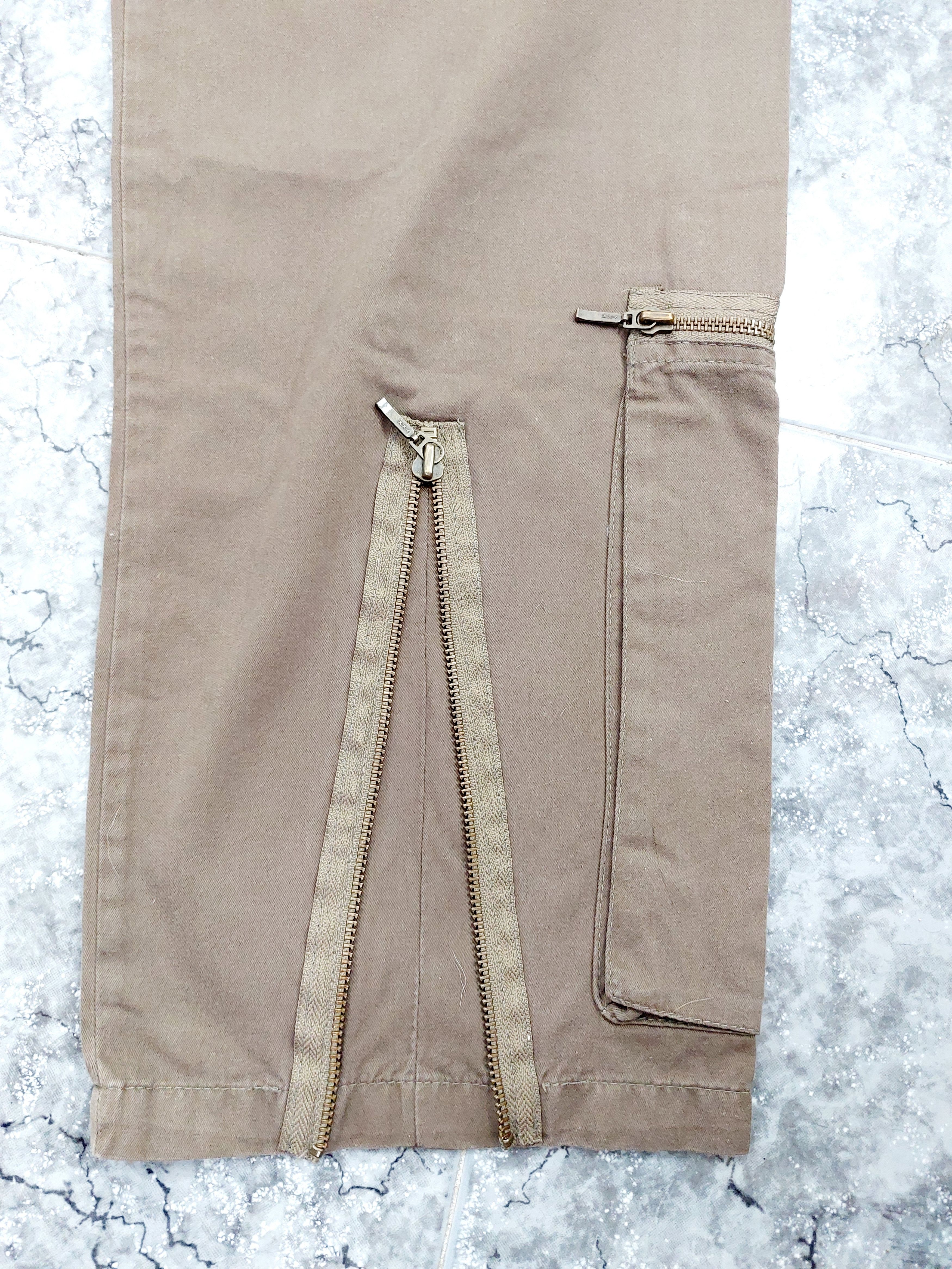 plein sud Plein Sud Multi-Zip Pocket Aviator Cargo Pants Trousers Size 34" / US 12 / IT 48 - 3 Thumbnail