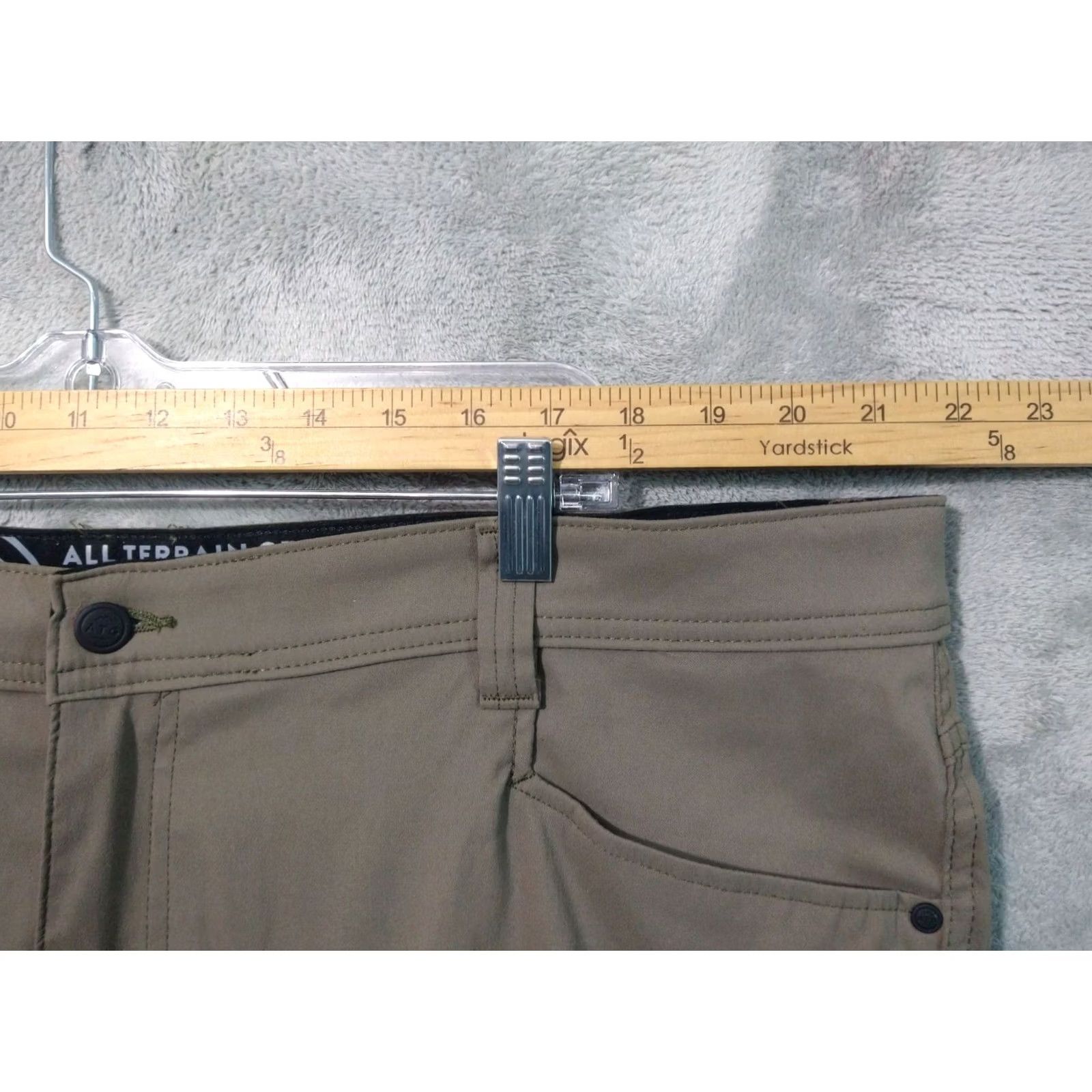 Wrangler Wrangler Pants Mens 42x30 Beige ATG Cliff Side Utility Straight Leg Nylon Stretch Casual Workwear Cargo Pockets Regular Mens Size US 42 / EU 58 - 3 Thumbnail