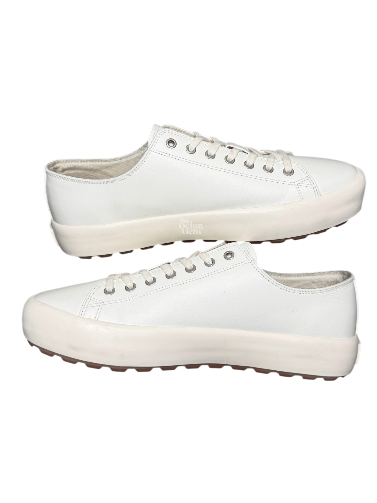 Sandro Sandro Low-Top Split Leather Trainers 'Off White' Size US 12 / EU 45 - 5 Thumbnail