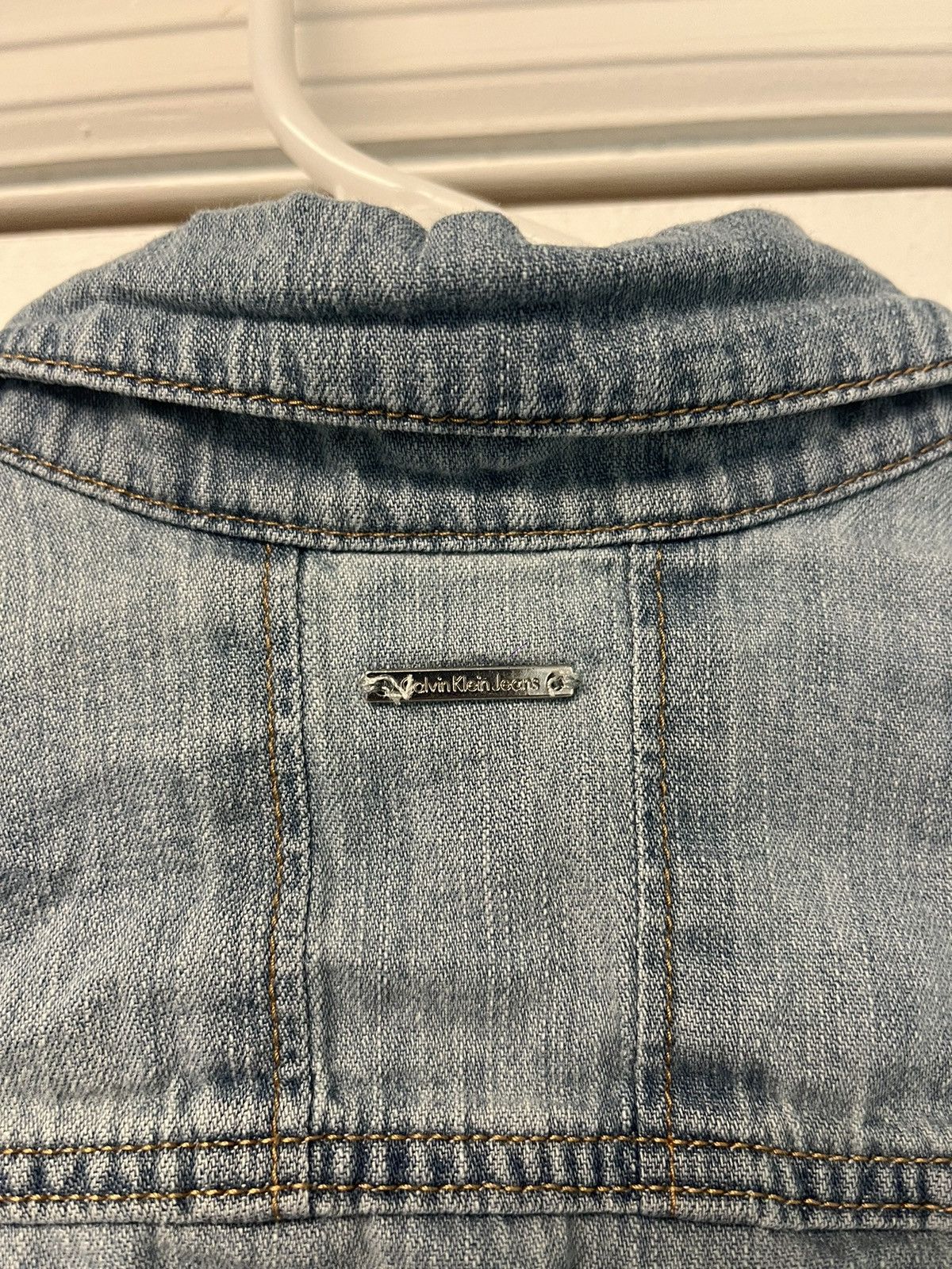 Calvin Klein Calvin Klein Light Blue Denim Jacket Size S / US 4 / IT 40 - 4 Thumbnail