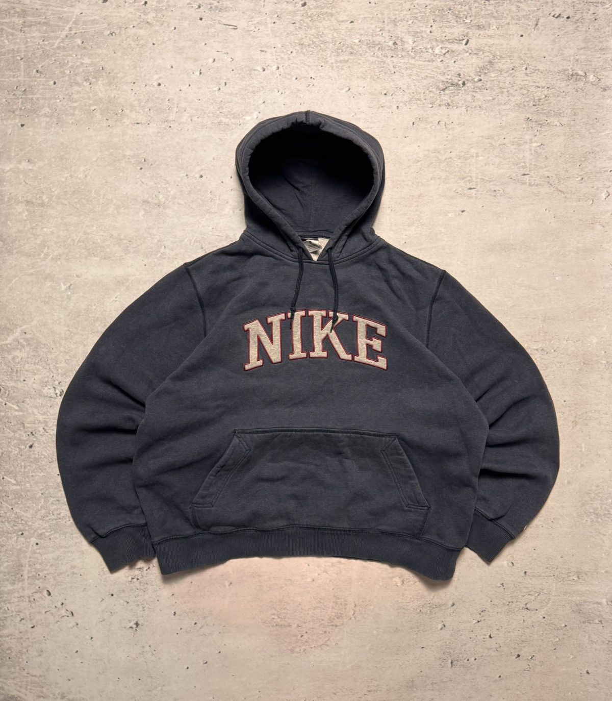 Nike × Vintage NIKE VINTAGE CENTER LOGO OVERSIZE BOXY HOODIE Size US XL / EU 56 / 4 - 1 Thumbnail
