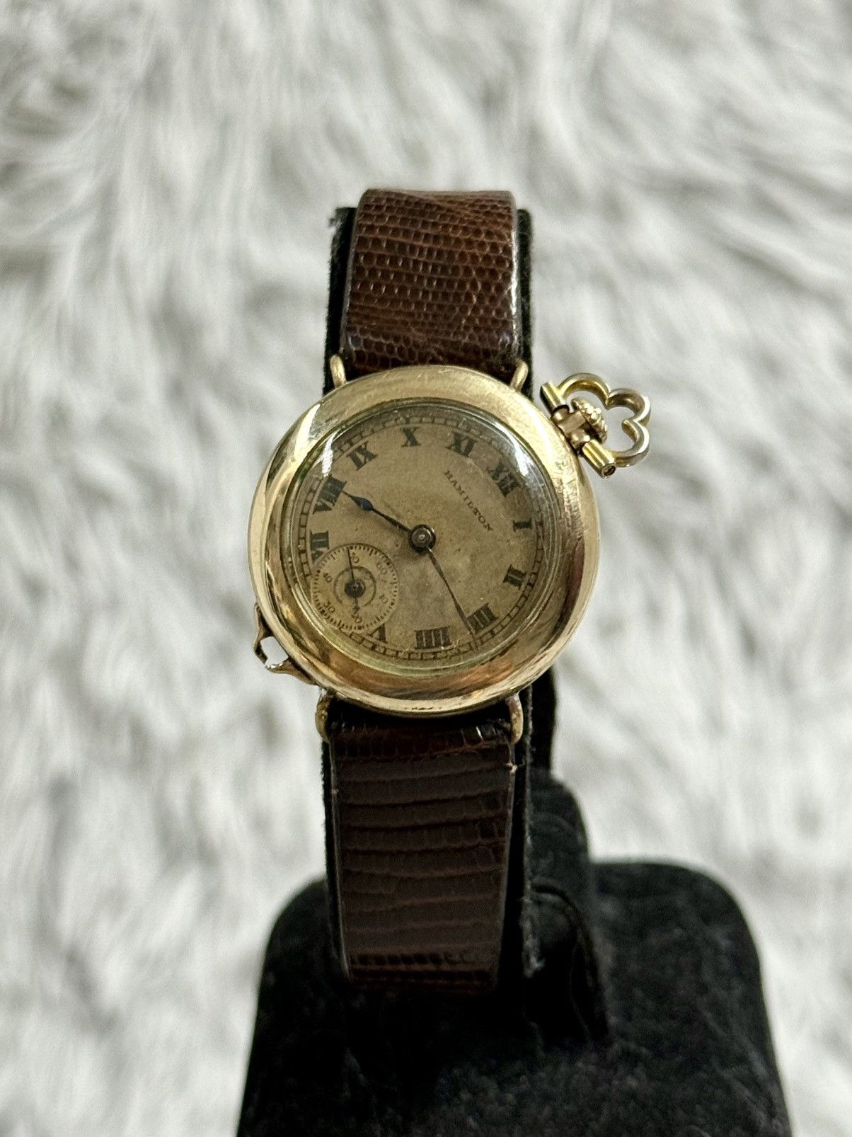 Vintage Vintage Apapt HAMILTON Pocket Watch Swiss Manual Watch Size ONE SIZE - 1 Thumbnail