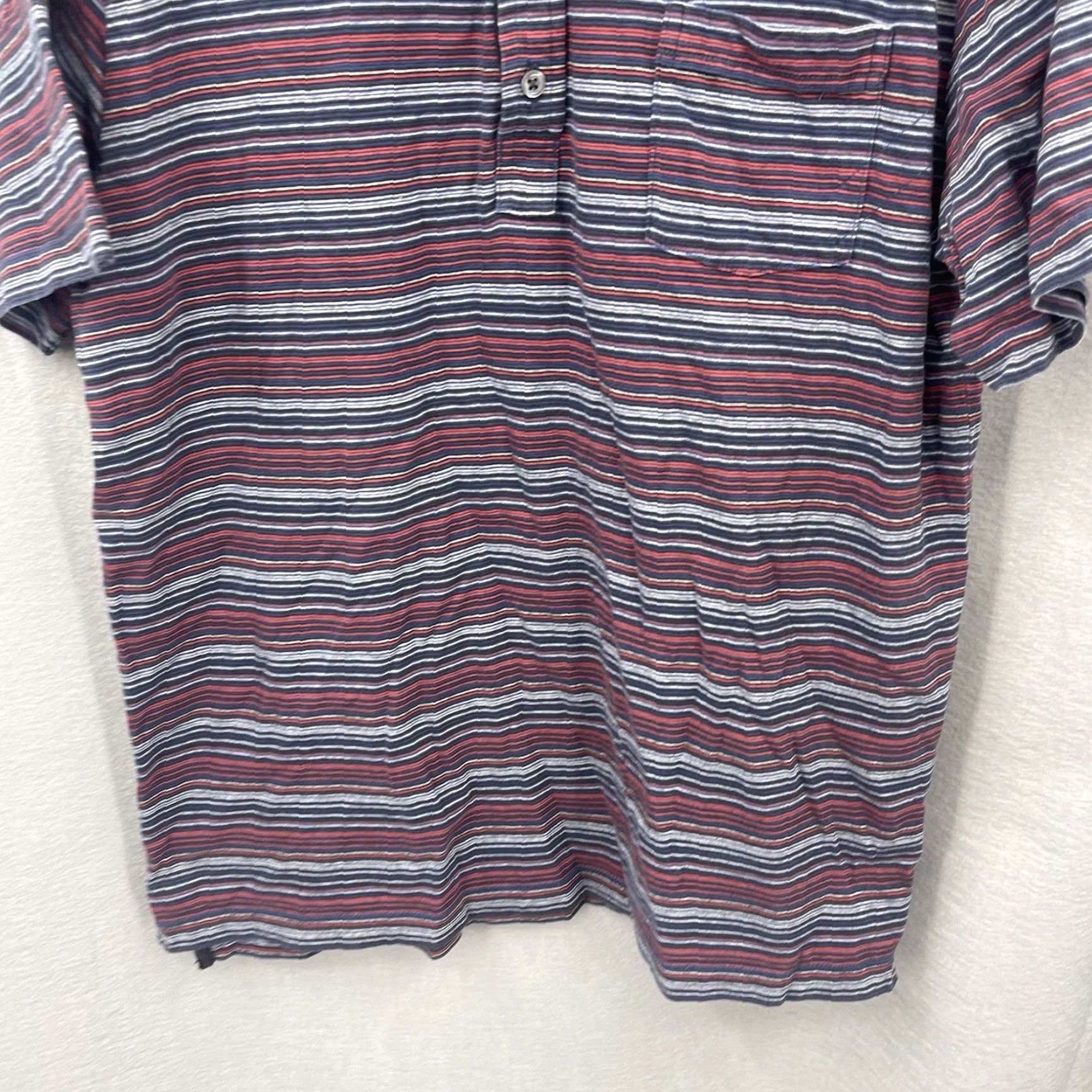 Billy Reid VINTAGE Billy Reid Polo Shirt Men Short Sleeve XL Blue Striped Cotton Preppy Golf 2000s Size US XL / EU 56 / 4 - 2 Thumbnail