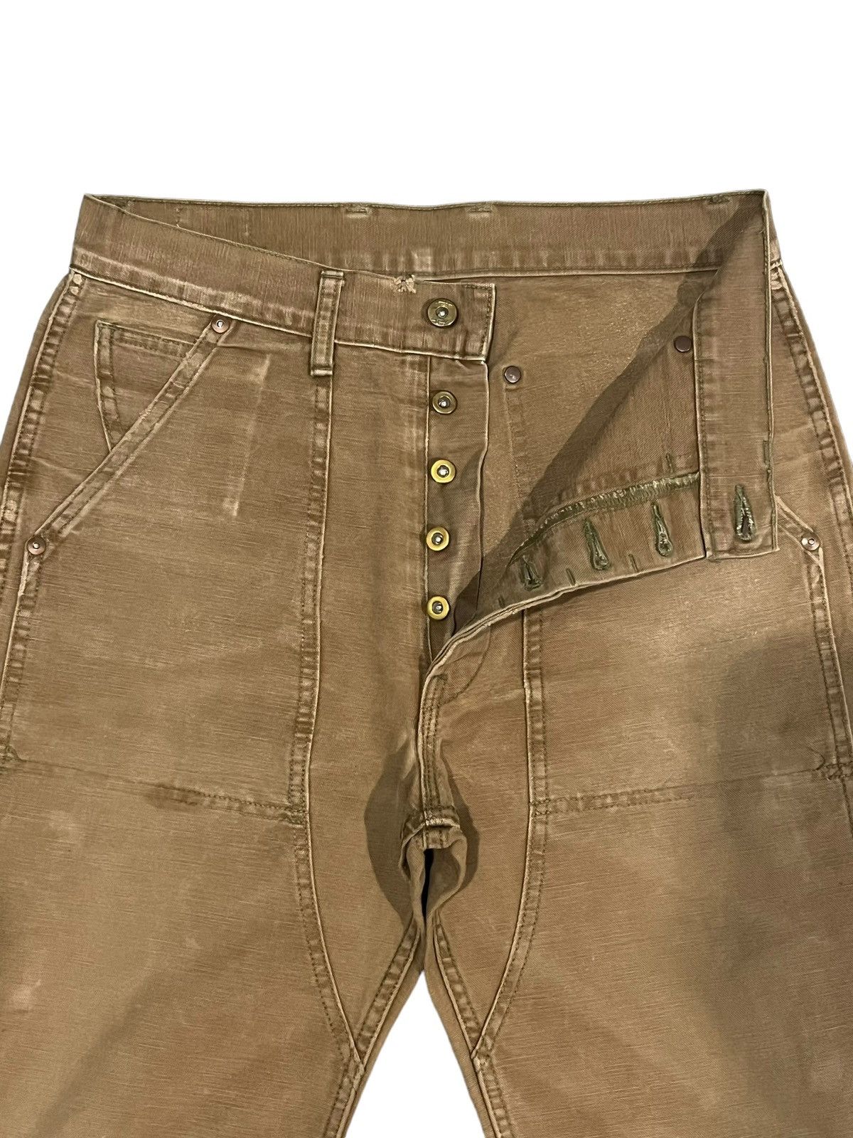The Real McCoy's Vintage 90s The Real McCoys Khaki Double Knee Workwear Pants Size US 30 / EU 46 - 9 Thumbnail
