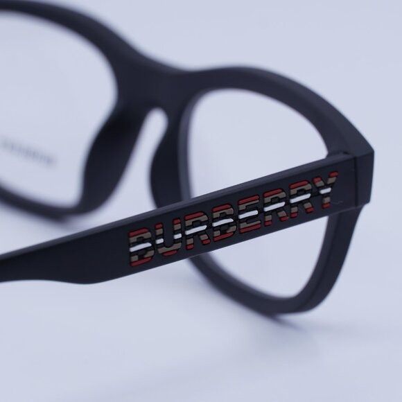 Burberry Burberry BE2385U 3464 Eyeglasses Black 56mm Rectangle Frame Size ONE SIZE - 10 Thumbnail