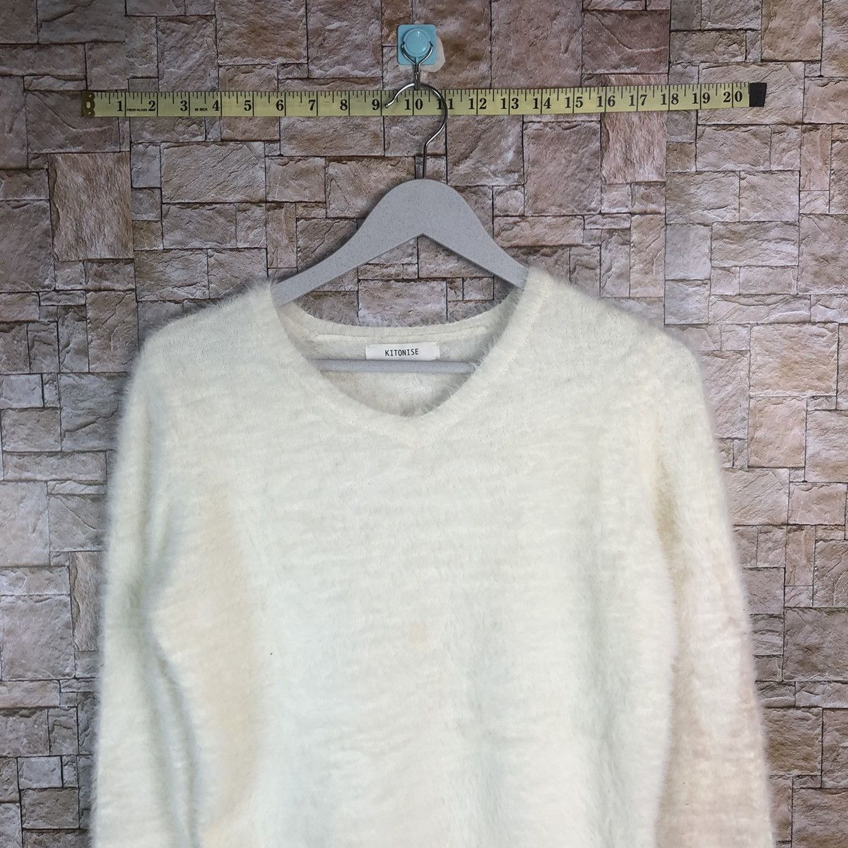 Homespun Knitwear × Japanese Brand Kitonise White Shag Shaggy Fur Mohair Knitwear #A17 Size M / US 6-8 / IT 42-44 - 2 Thumbnail