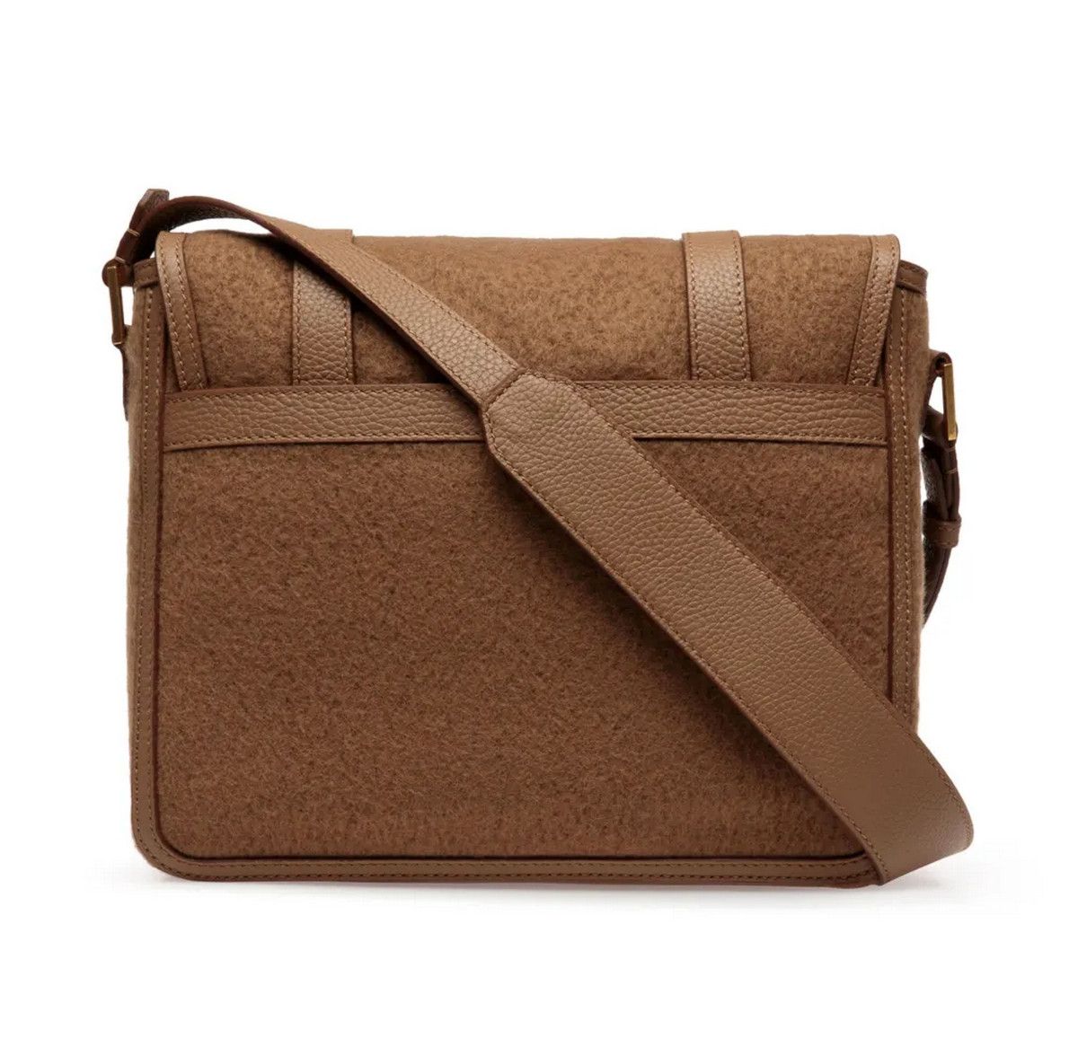 Bally BALLY Switzerland brown wool cashmere leather messenger bag Size ONE SIZE - 2 Thumbnail