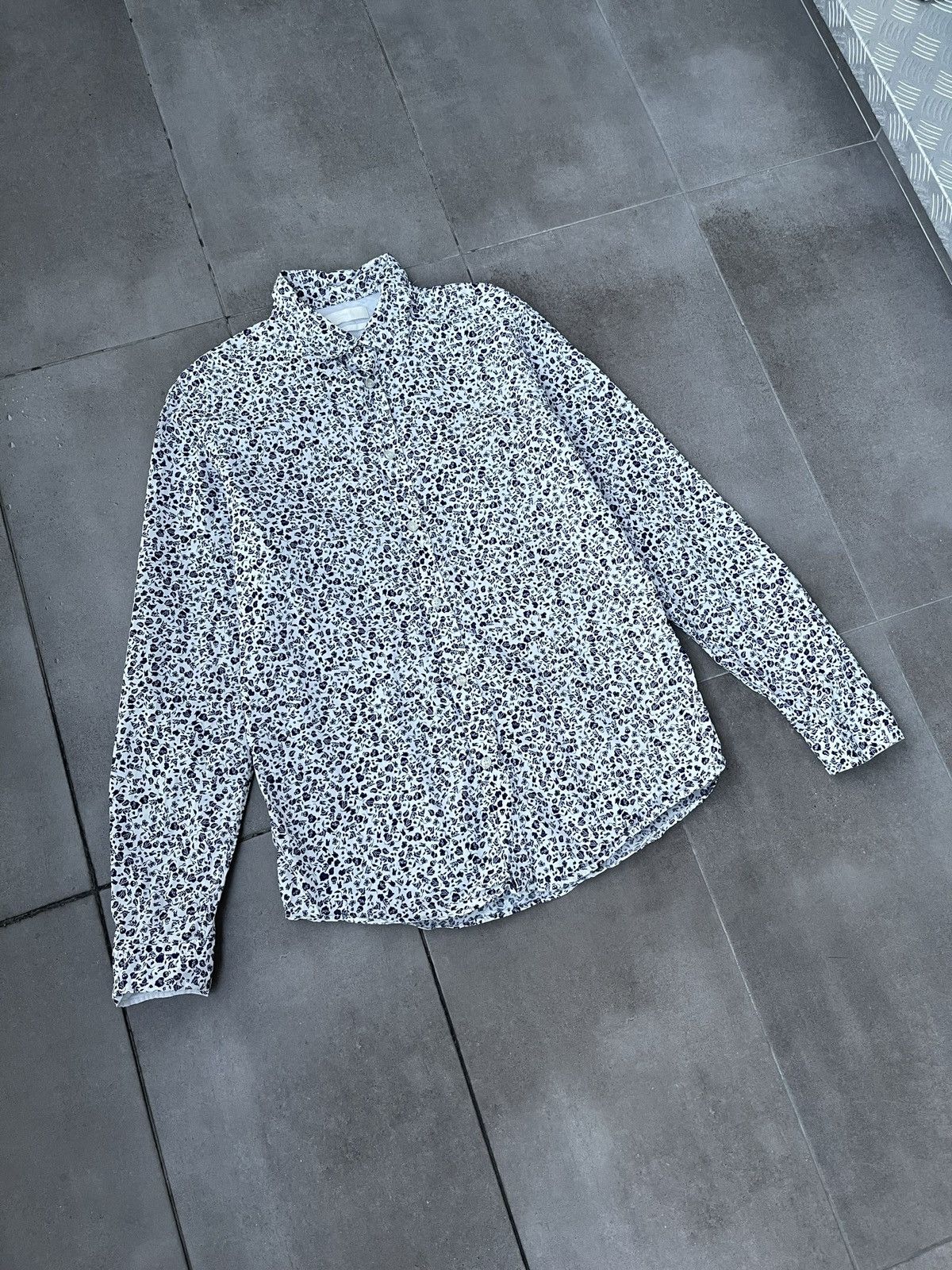 Diesel Diesel Floral Skull All Over Print White Black Shirt Size US L / EU 52-54 / 3 - 5 Thumbnail