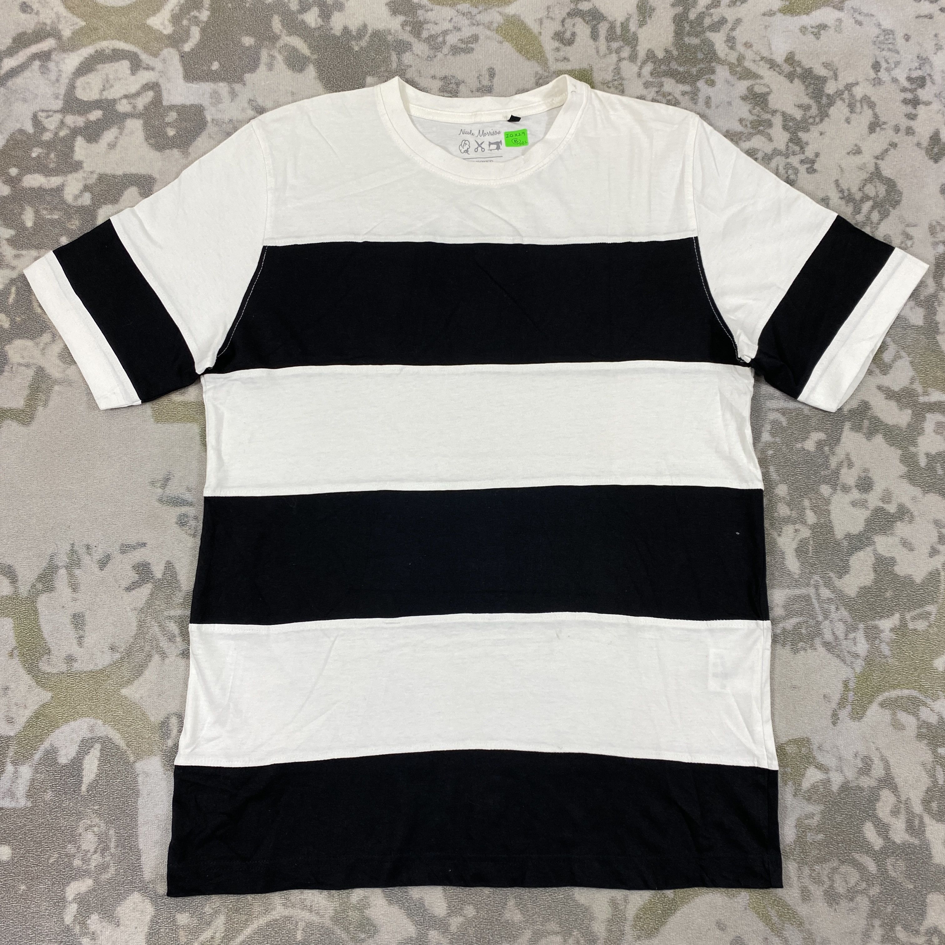 image of Designer Nicole Morrison Stripe Large Tee -B082, Men's