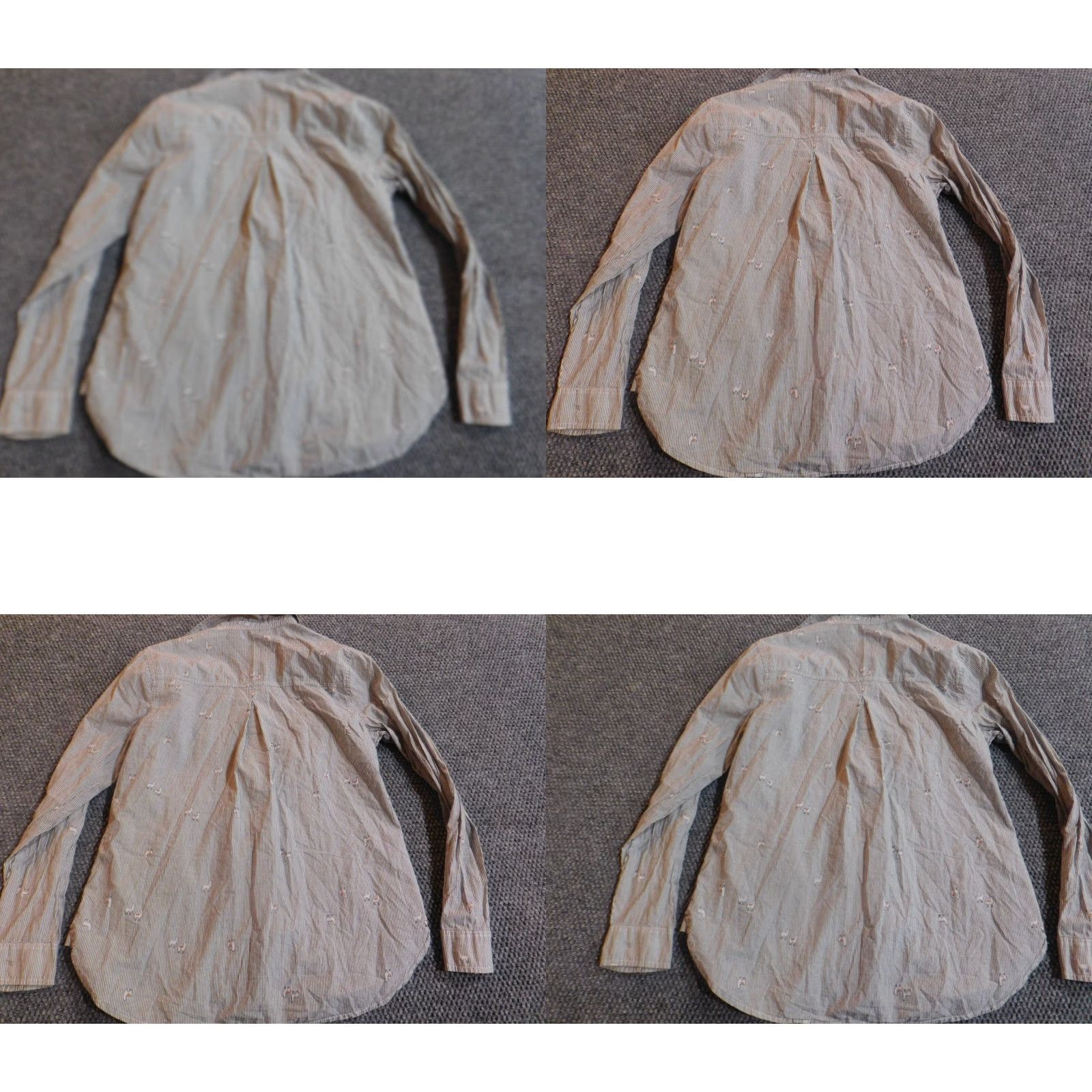 Old Navy Old Navy Womens Blouse Small Brown Gray striped round neck long sleeve button down Casual Regular Size S Polyester Stretch Size S / US 4 / IT 40 - 8 Thumbnail