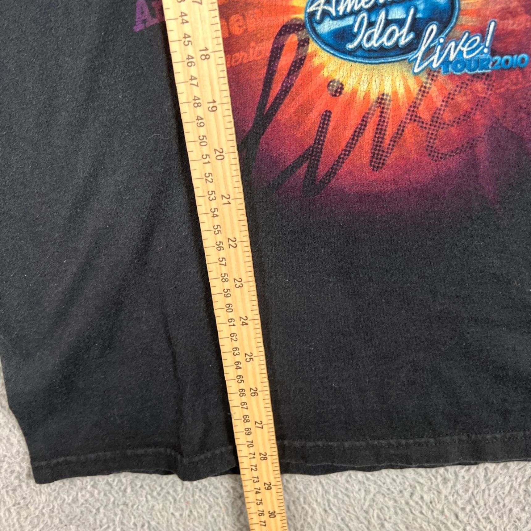 Hanes VINTAGE American Idol Shirt L Adult Black 2010 Tour Hanes Heavy Cotton Unisex T-Shirt Men's Womens Size US L / EU 52-54 / 3 - 6 Thumbnail