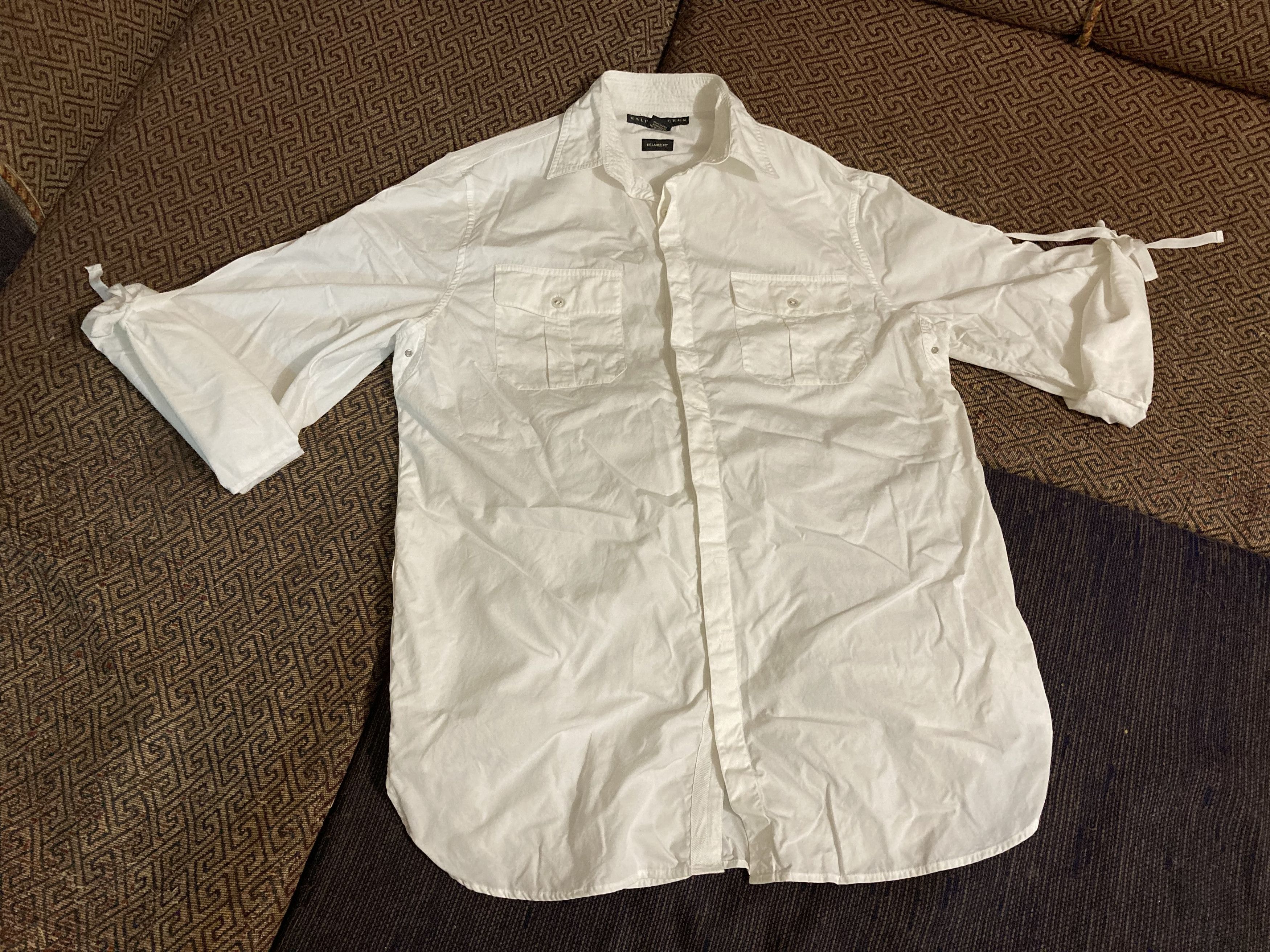 Designer × Ralph Lauren × Vintage VTG Ralph Lauren Black LabelTie-Sleeve Safari Kimono Shirt Size XL / US 12-14 / IT 48-50 - 5 Thumbnail