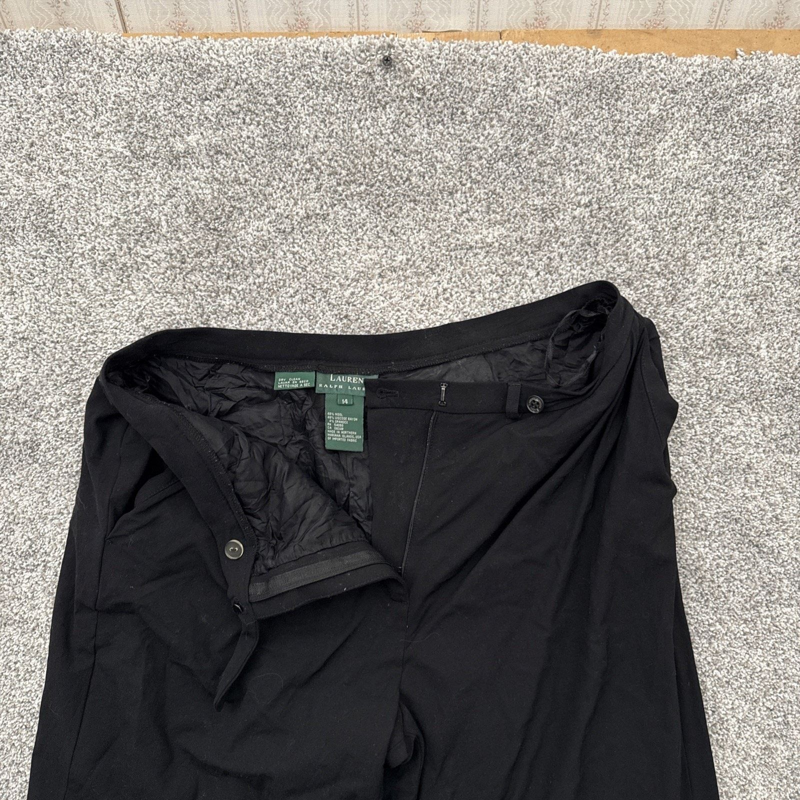 Lauren Ralph Lauren Lauren Ralph Lauren Pants Women Size 14 Office Wool Blend Size 35" - 6 Thumbnail