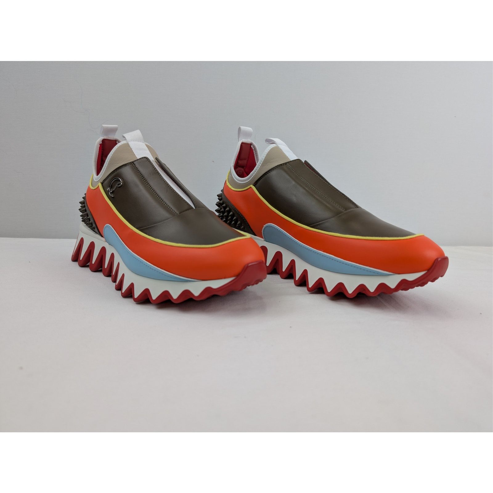 Christian Louboutin o1rshd1 Sharkyloub SP Spikes Flat Shoe Sneakers Multicolor Size US 10 / EU 43 - 6 Thumbnail