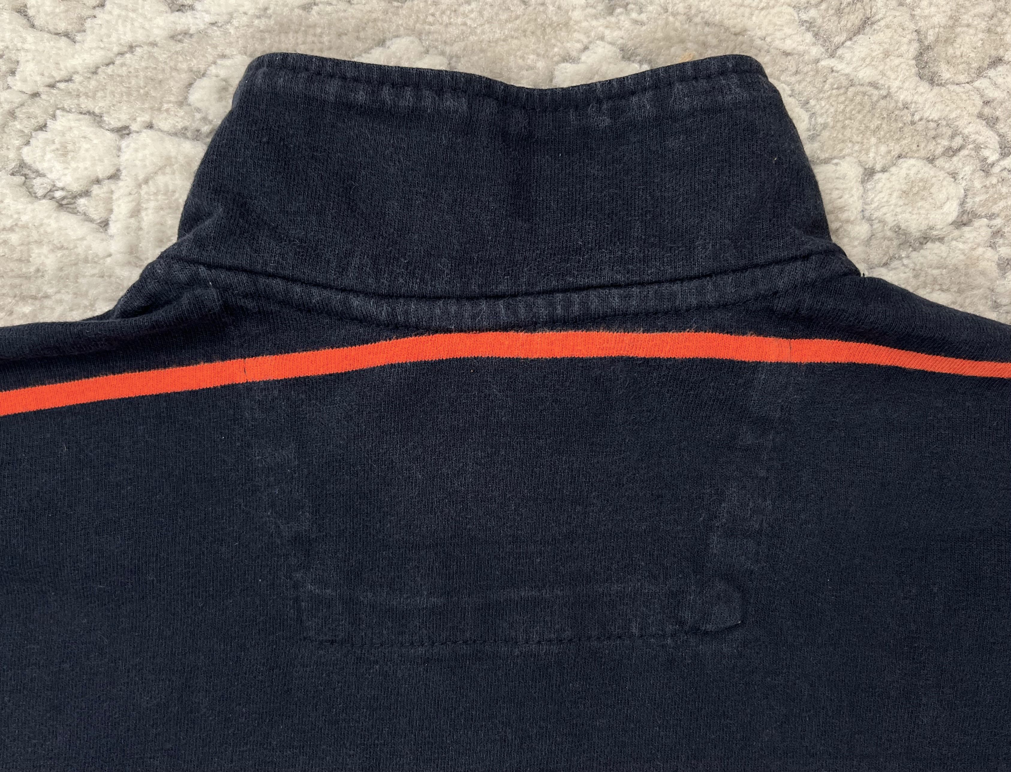 Chaps Chaps 1/4 Zip Orange Stripe Rugby Pullover Sweatshirt L Size US L / EU 52-54 / 3 - 14 Thumbnail