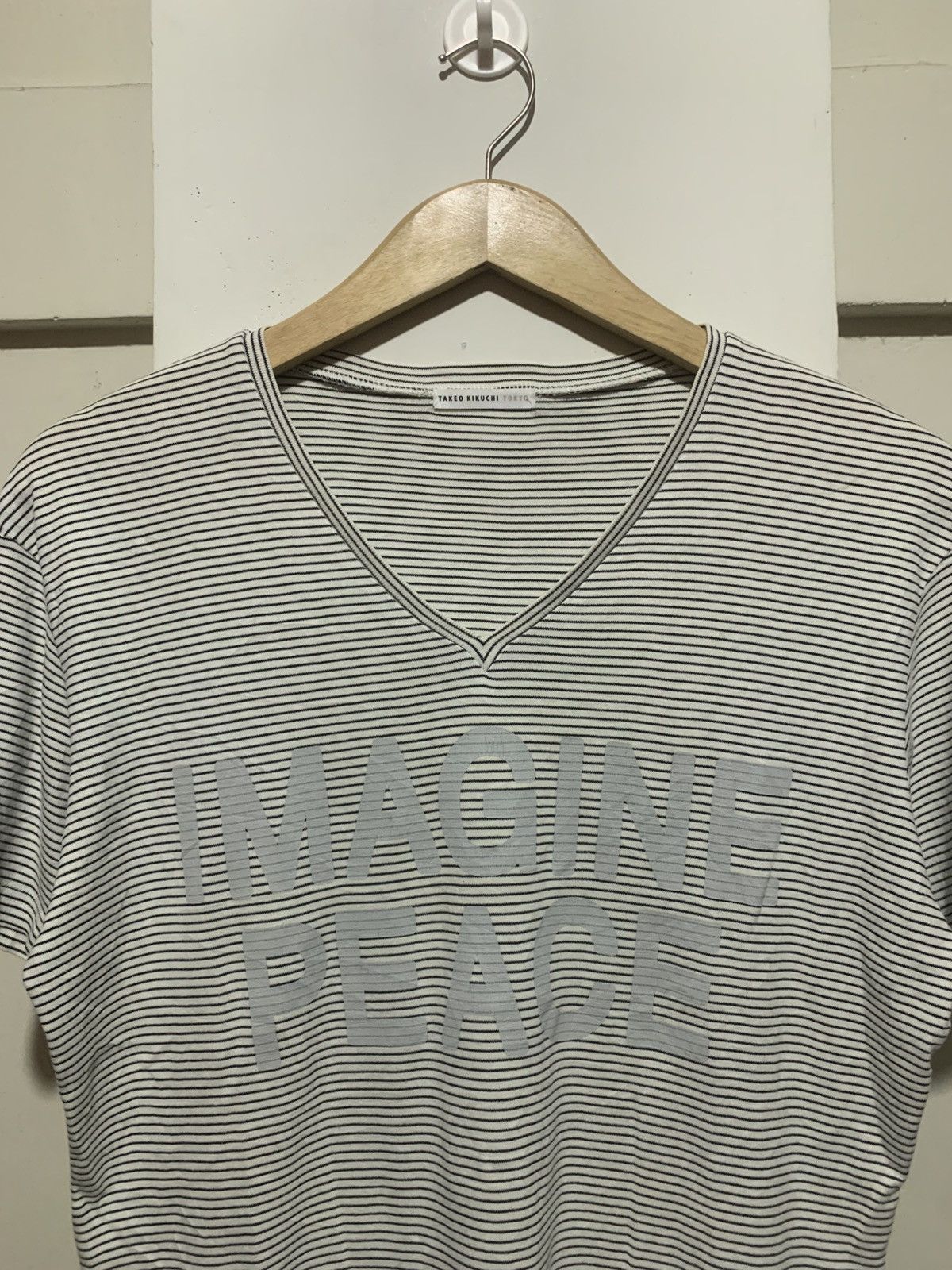 Japanese Brand Japanese Takeo Kikuchi ‘IMAGINE PEACE’ John Lennon Quote Tee Size US M / EU 48-50 / 2 - 5 Thumbnail