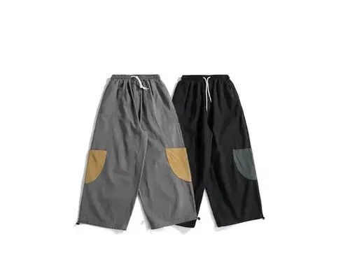 Jean 20SS Indigo Union Japan Grey Patchwork Worker Pants Size US 32 / EU 48 - 2 Thumbnail