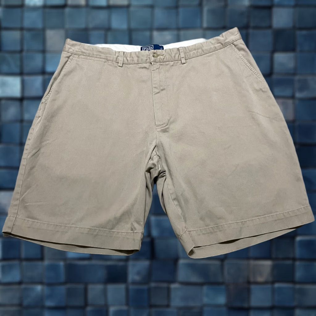 Polo Ralph Lauren Polo Ralph Lauren Mens Shorts Beige Chino 38 Inseam 9" Mid Rise Flat Front Casual Pockets (Regular) Tan Beige Mens Size US M / EU 48-50 / 2 - 1 Thumbnail