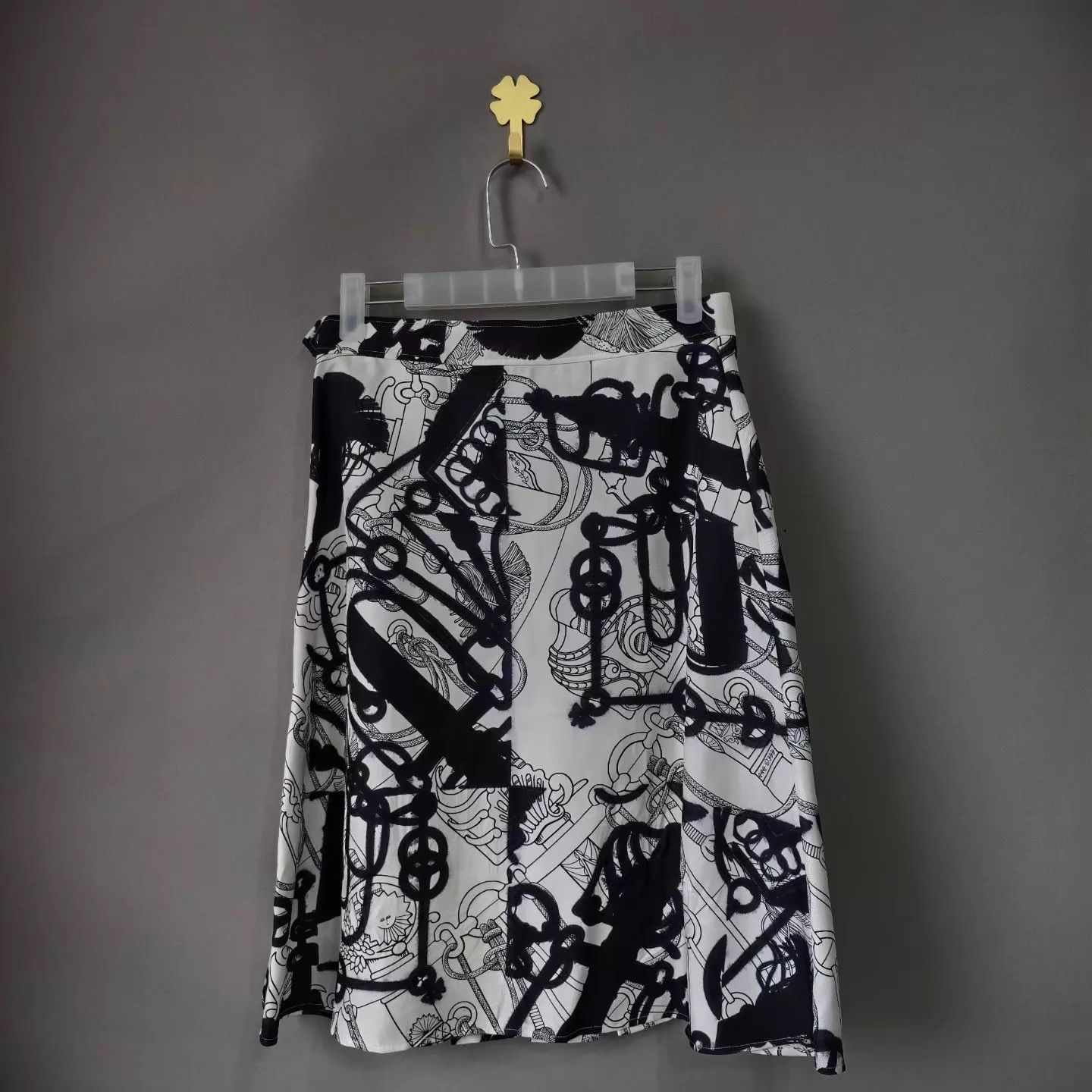 Hermes Hermes Black & White Watercolor Pig Nose Dress 36 99 Size XS / US 0-2 / IT 36-38 - 2 Thumbnail