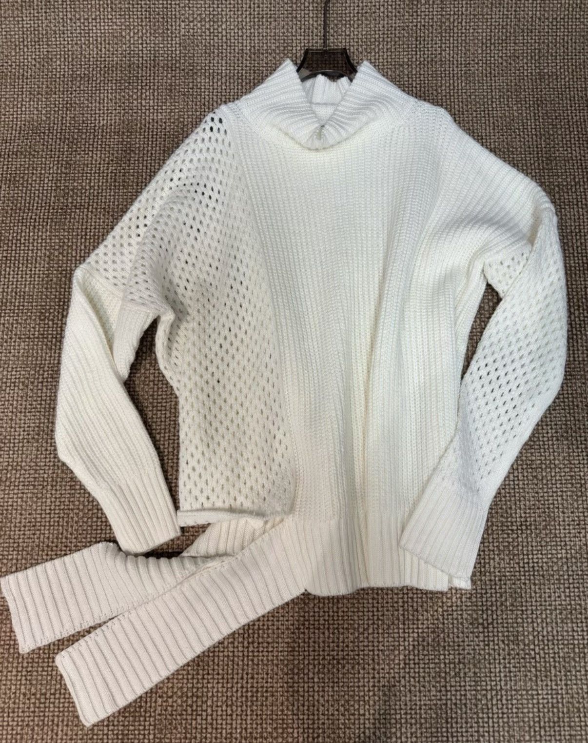 Sulvam Sulvam Cutout Tie High Neck Knit Sweater K23 Size M / US 6-8 / IT 42-44 - 1 Thumbnail
