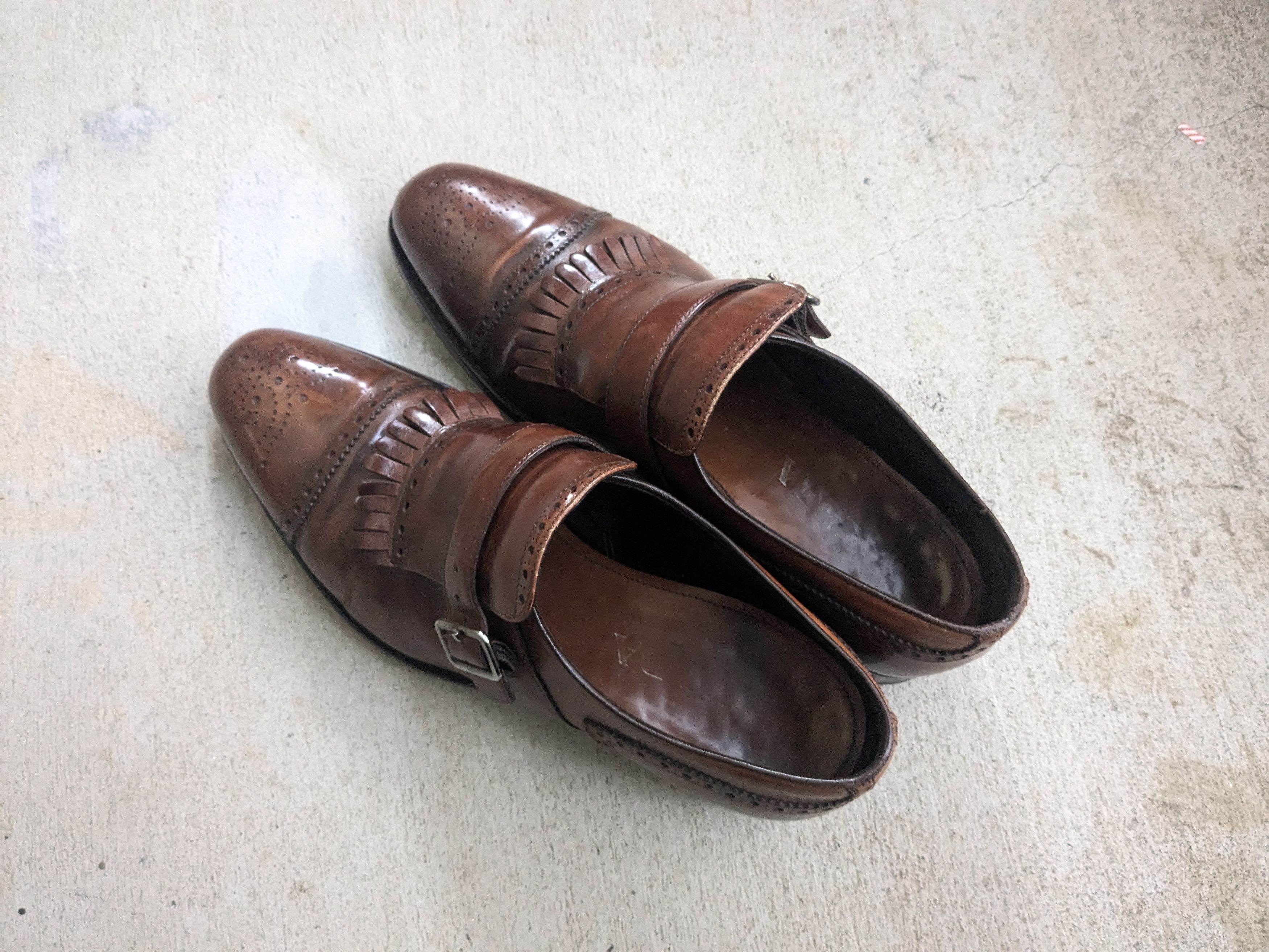 Prada Prada Monk Straps Brogues Buckle Brown Leather Fringe 9.5 Size US 9.5 / EU 42-43 - 13 Thumbnail