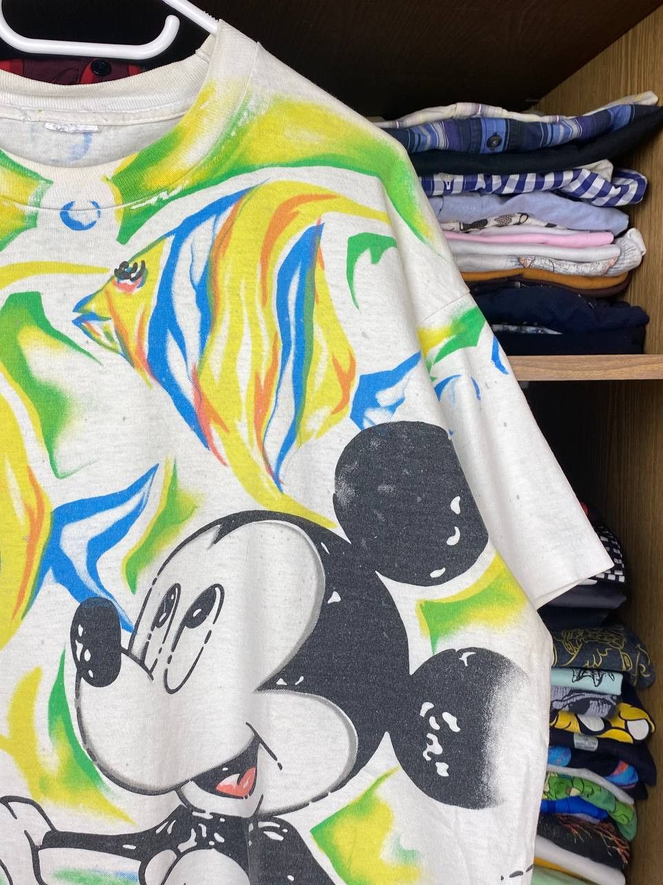 Disney Vintage Mickey Mouse 90s All Over Print Disney Graphic Tee Size US XL / EU 56 / 4 - 4 Thumbnail