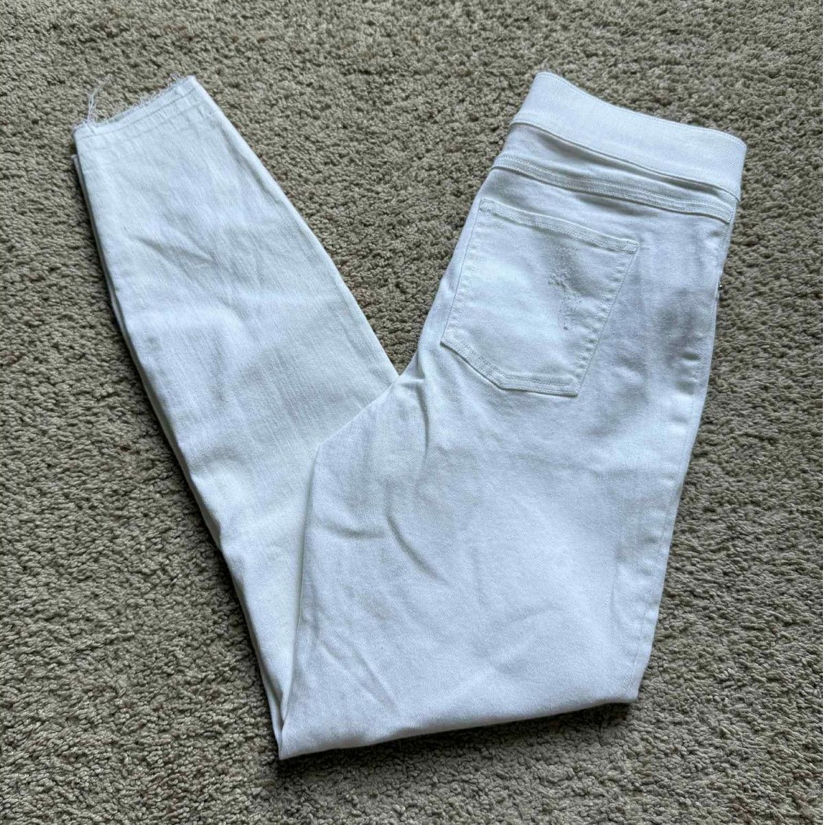 Spanx NWT Spanx High Waisted Distressed Skinny Jeans White Women S Size 27" / US 4 / IT 40 - 2 Thumbnail
