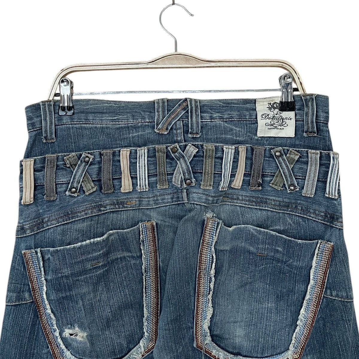 Japanese Brand Vintage Brand Dominate Handcraft Double Waist Jeans 2000s Size US 35 - 3 Thumbnail