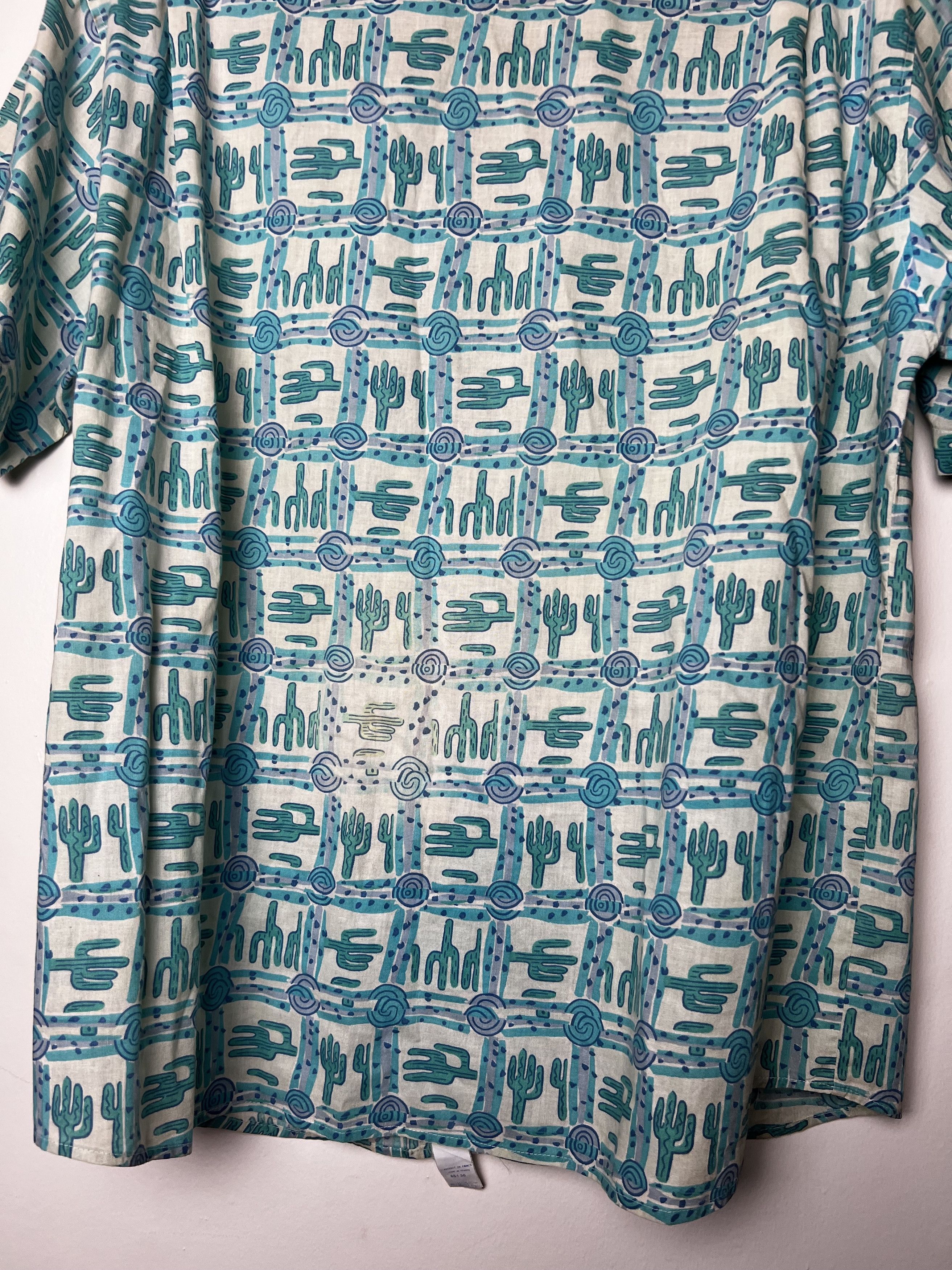 Vintage Vintage 1990's New Man Cactus Short Sleeve Button Up Shirt Size US L / EU 52-54 / 3 - 13 Thumbnail