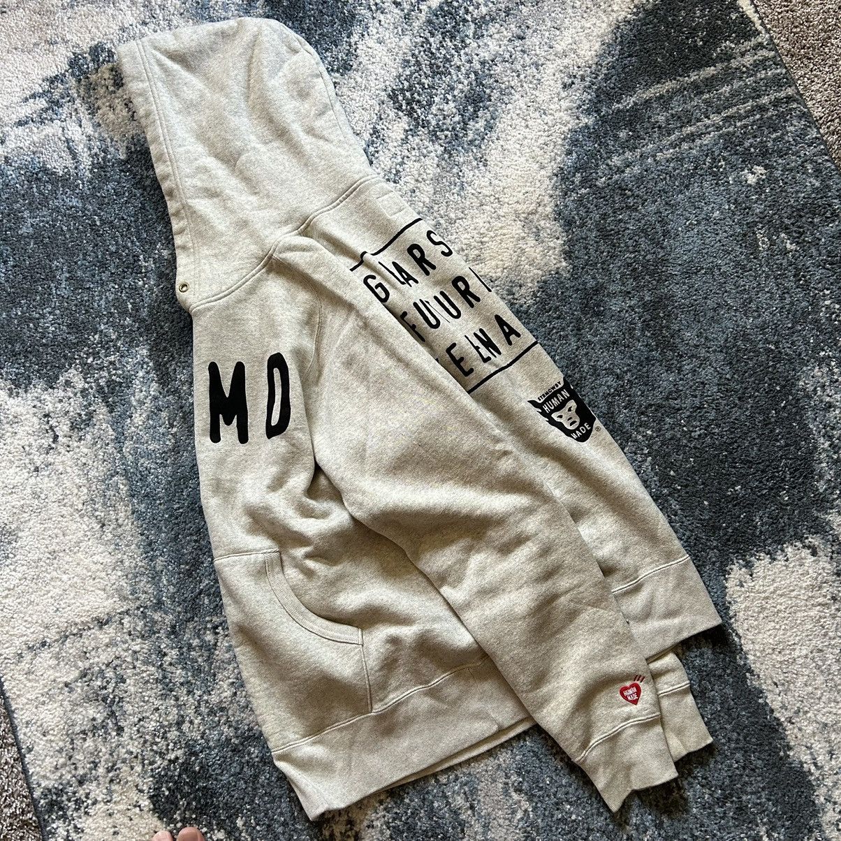 Human Made × Nigo × Vintage 2018 HM GOLD ZiP UP HOODiE SWEATSHiRT OATMEAL HEATHER GREY Size US L / EU 52-54 / 3 - 13 Thumbnail