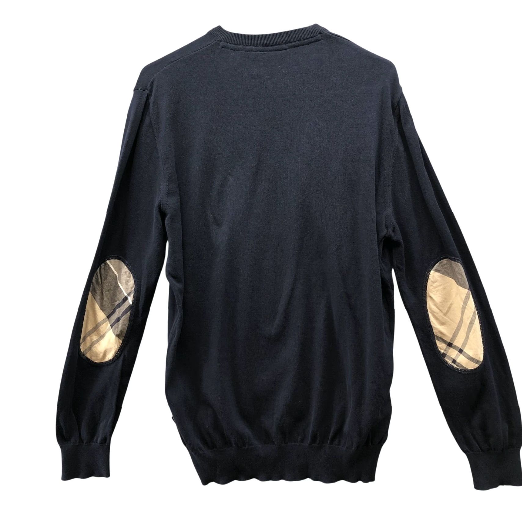 Barbour Barbour V-Neck Sweater Mens M Cotton Navy Blue Elbow Patch Lightweight Regular Knit Pullover Casual Winter Fall Spring Long Sleeve Logo Pattern: Solid Size US M / EU 48-50 / 2 - 2 Thumbnail