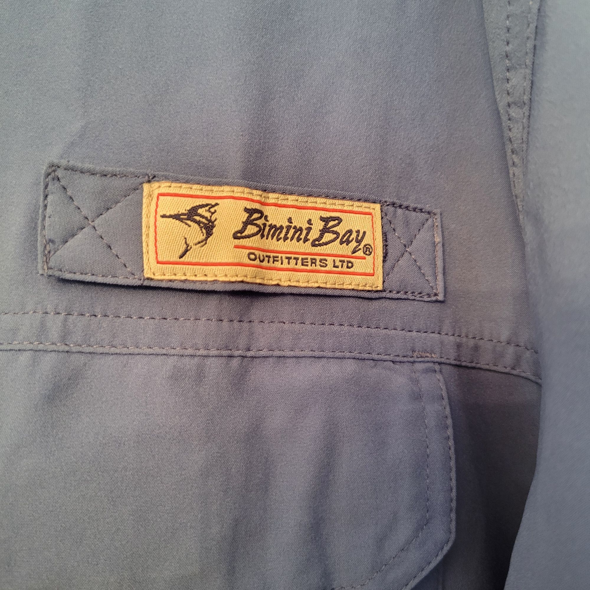Vintage Bimini Bay Outfitters Blue Short Sleeve Fishing Shirt L Spor Size US L / EU 52-54 / 3 - 2 Thumbnail