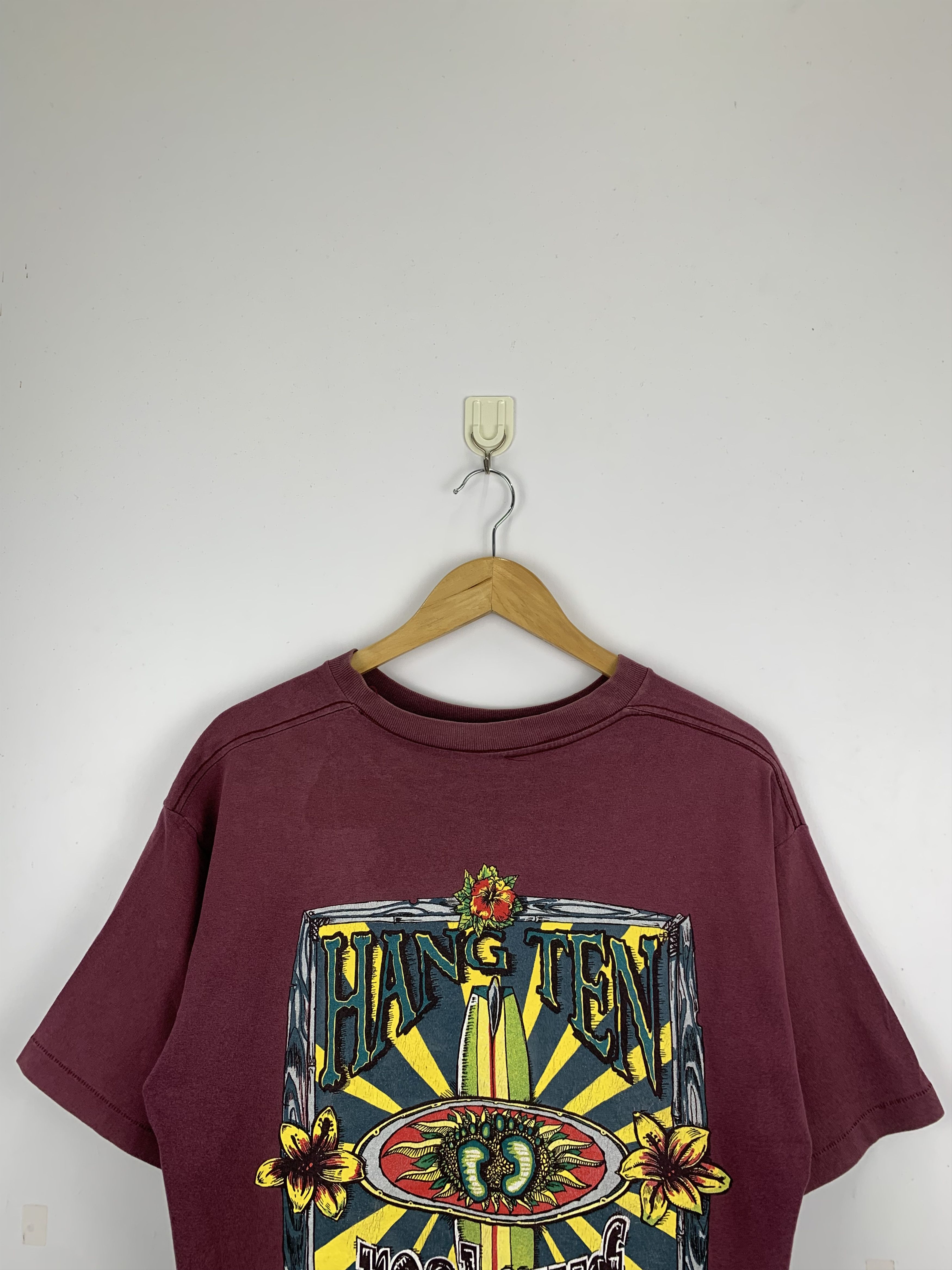 Hang Ten × Vintage Vintage 90s Hang Ten T Shirt TA0110 Size US L / EU 52-54 / 3 - 2 Thumbnail
