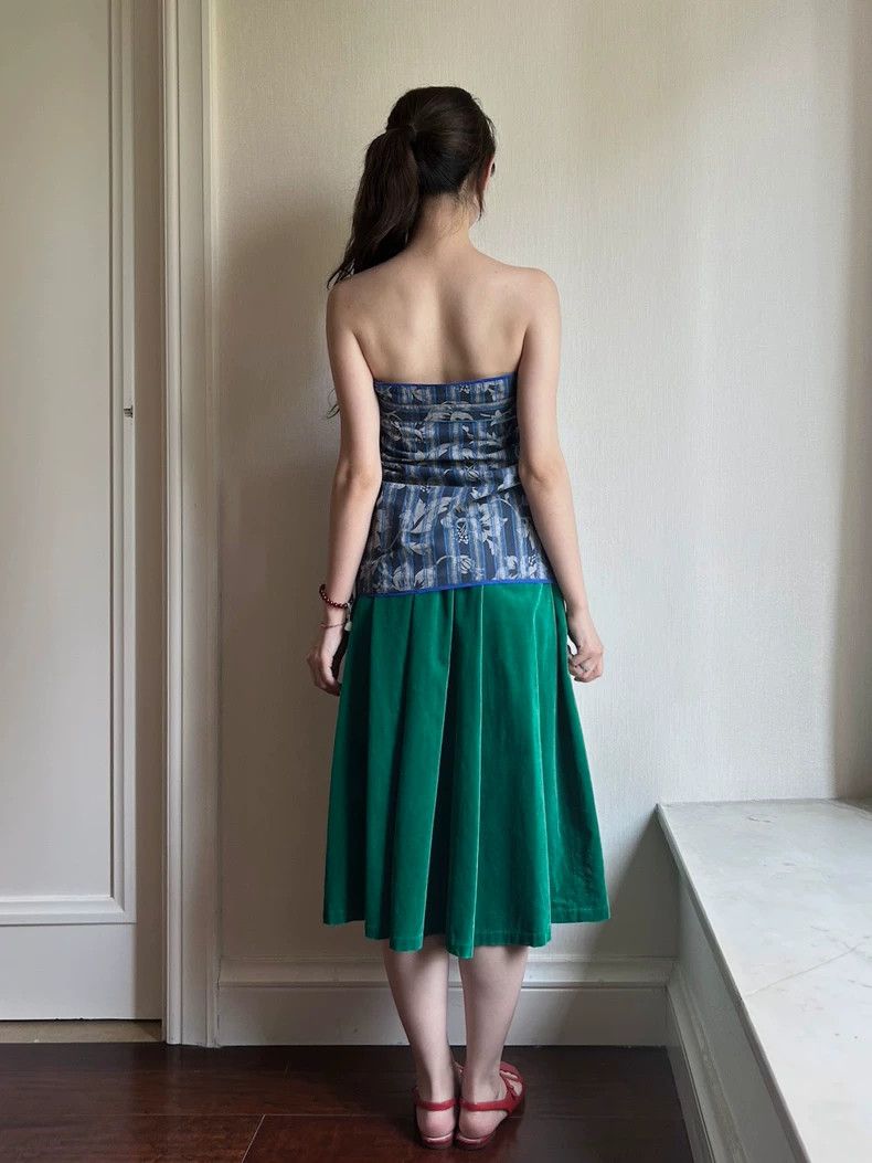 Kenzo KENZO Green velvet skirt Size 25" / US 0 / IT 36 - 6 Thumbnail