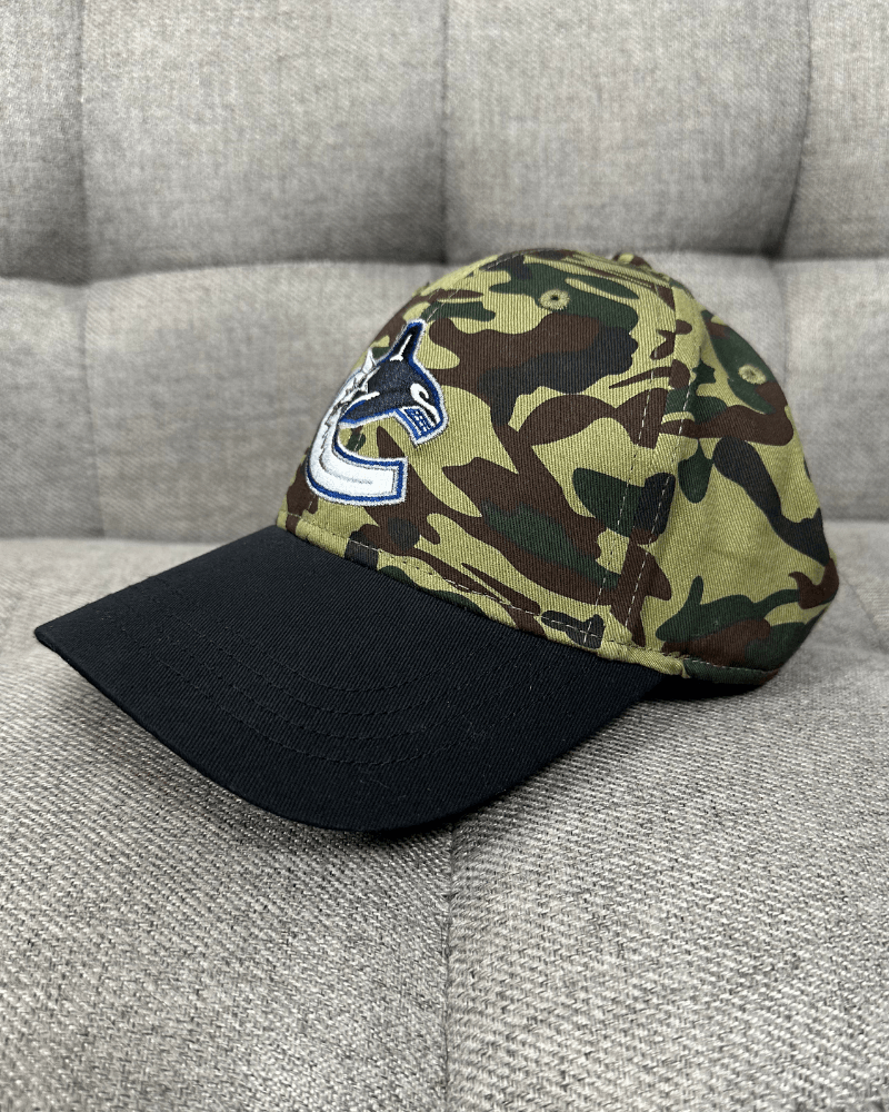 NHL Vancouver Canucks NHL Camo Strap Back Cap Hat - New Size ONE SIZE - 3 Thumbnail