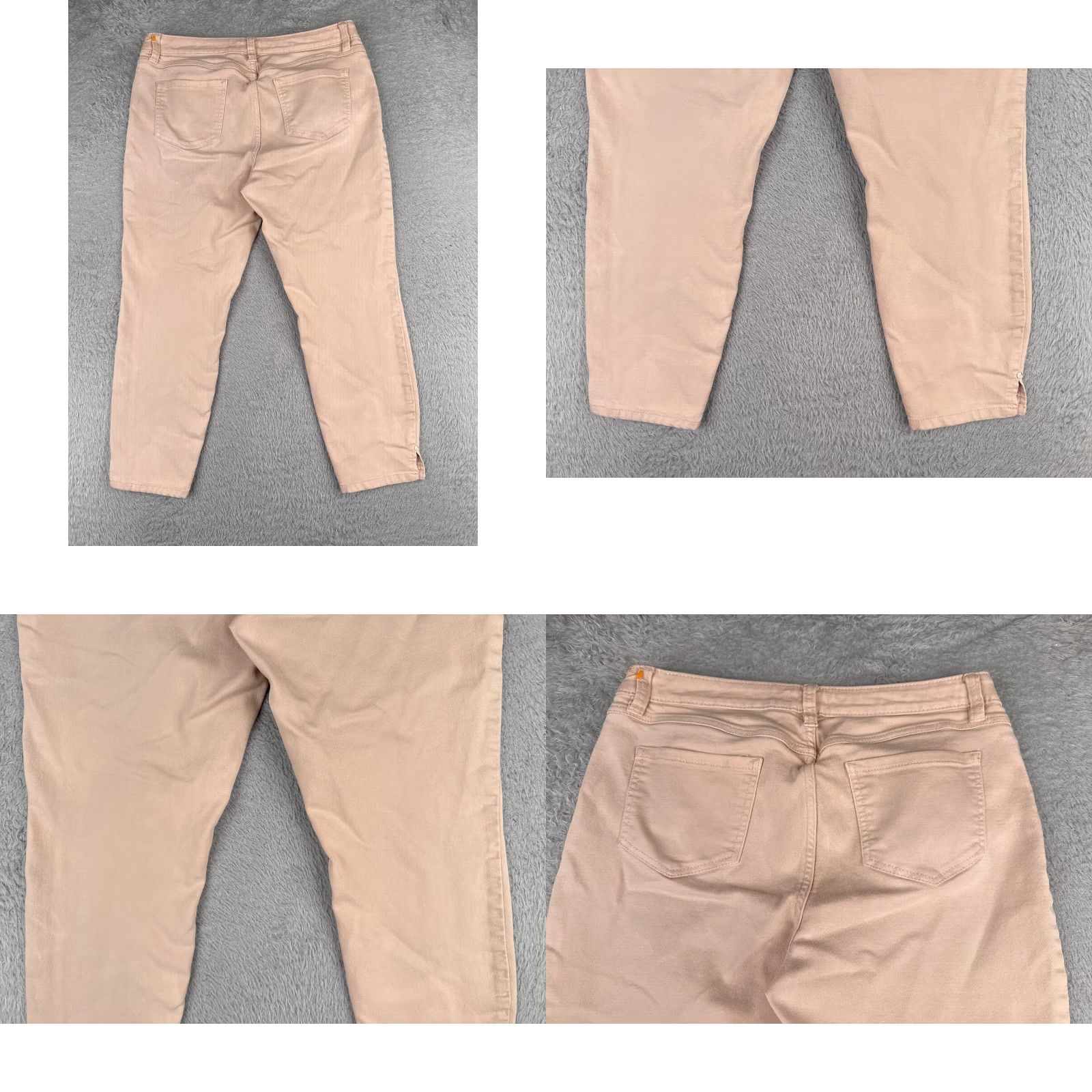 Vintage Lauren Conrad Jeans Women 12 Peach Denim Skinny Crop Mid Rise Cotton Blend 32x23 Size 34" / US 12 / IT 48 - 10 Thumbnail