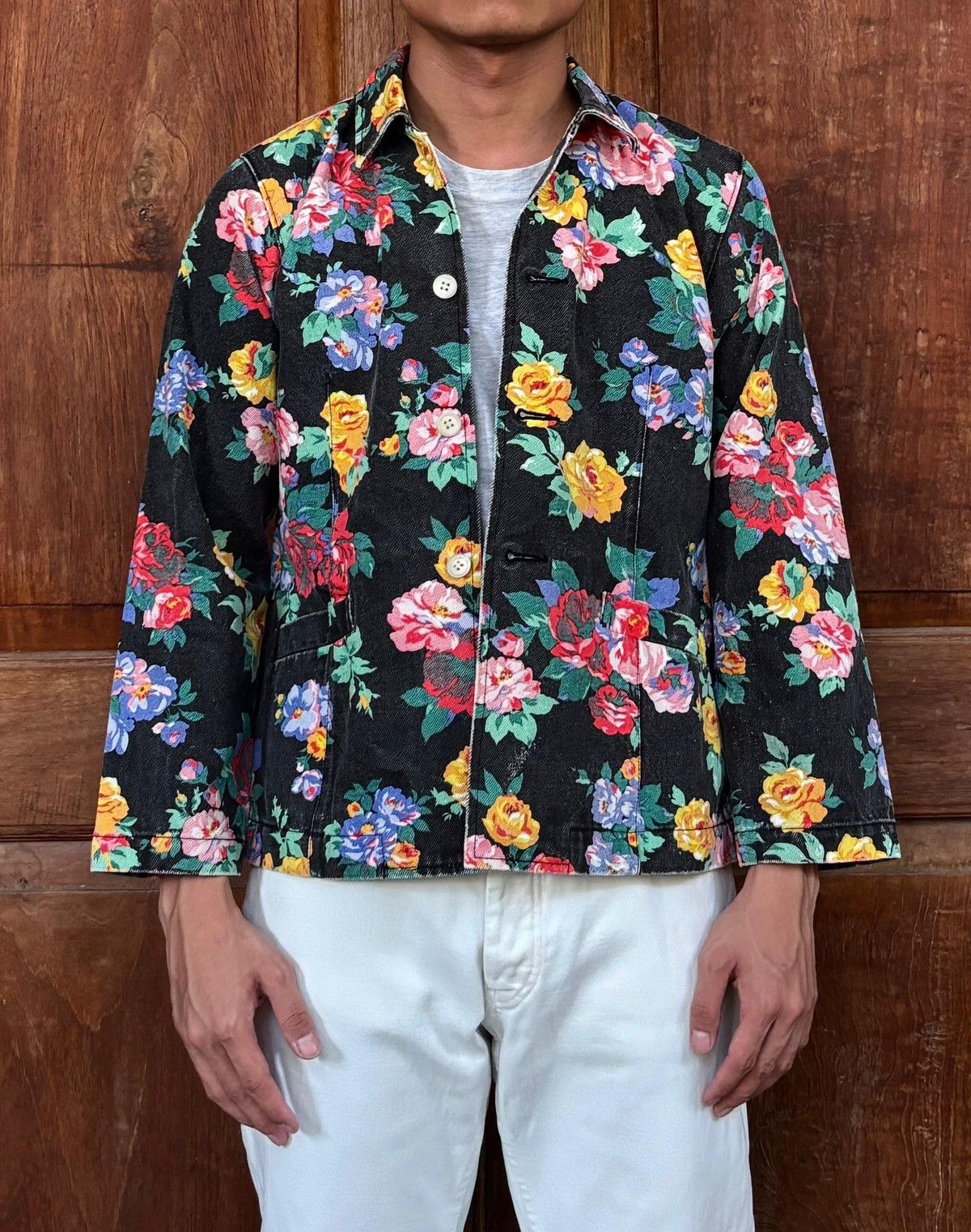 Comme des Garcons tricot Floral Painted Denim Jacket Size US S / EU 44-46 / 1 - 1 Thumbnail