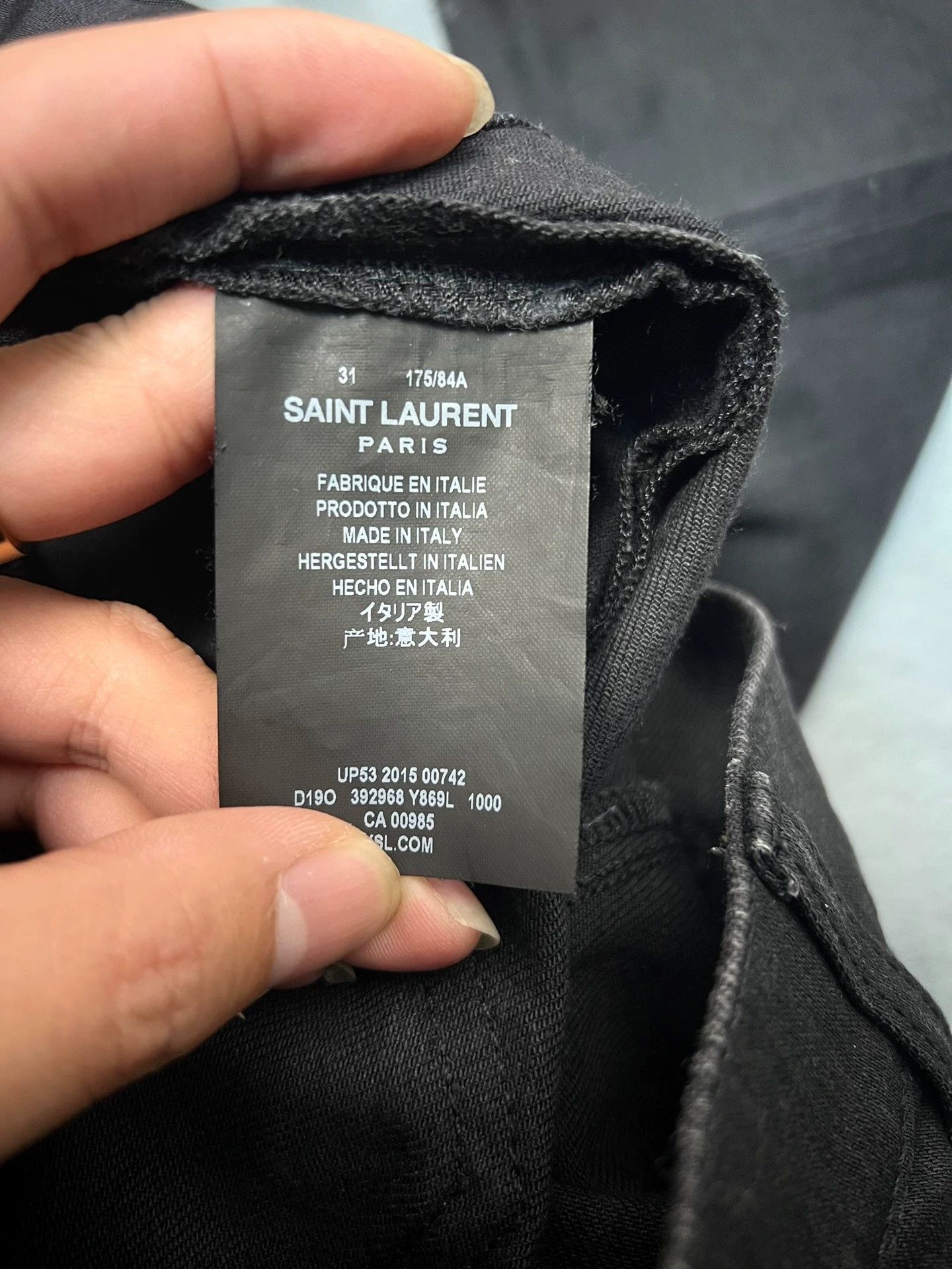 Saint Laurent Paris Authentic Saint Laurent SLP five-zip black basic jeans Size US 31 - 5 Thumbnail