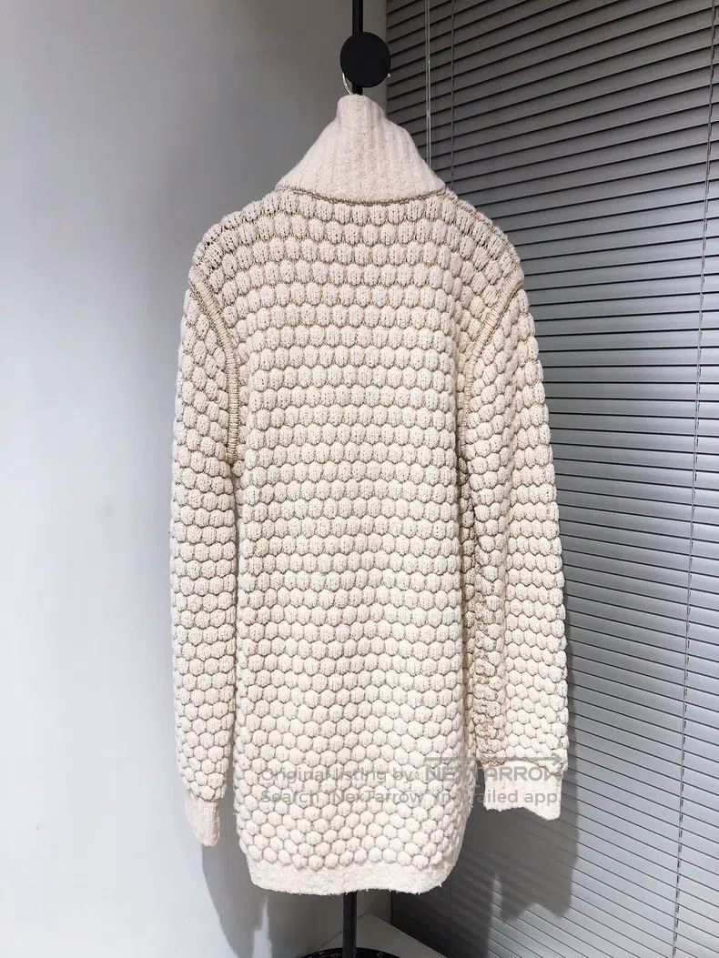 Hermes Hermes Light beige pineapple zipper jacket top Size XS / US 0-2 / IT 36-38 - 2 Thumbnail