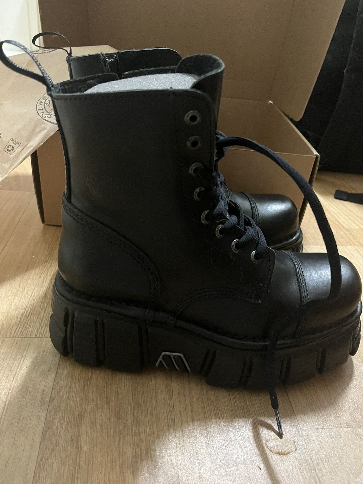 New Rock NEW ROCK ANKLE BOOT BLACK TOWER Size US 10 / IT 40 - 4 Thumbnail