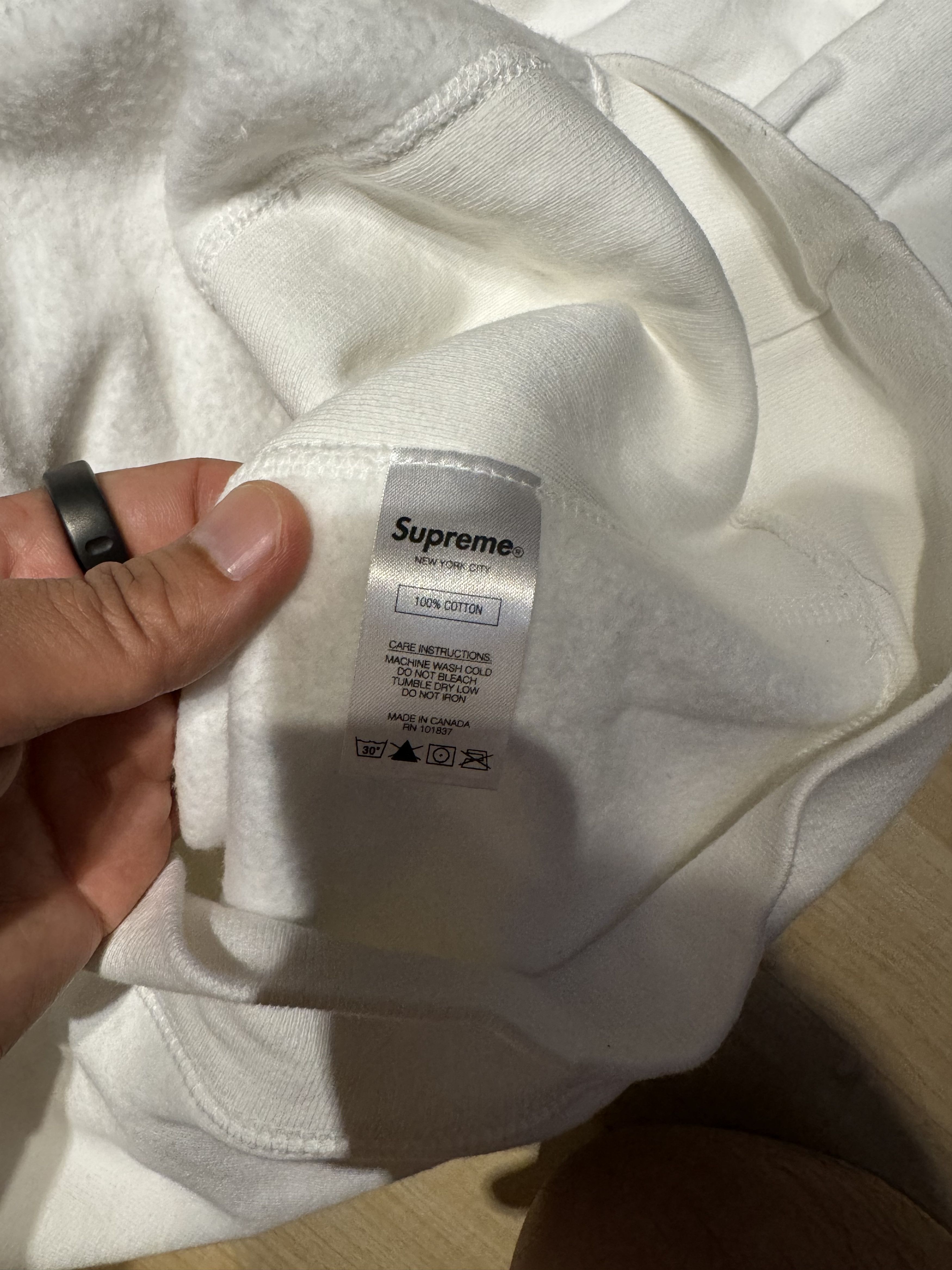 Supreme Supreme white hoodie Size US M / EU 48-50 / 2 - 5 Thumbnail