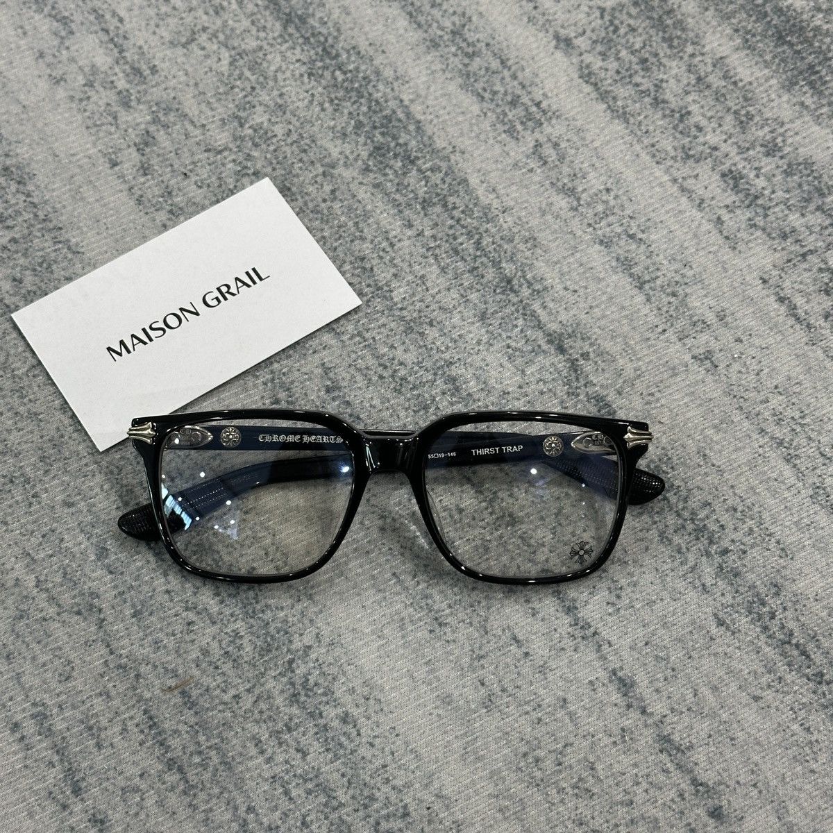 Chrome Hearts CHROME HEARTS THIRST TRAP BLACK EYEGLASSES Size ONE SIZE - 3 Thumbnail