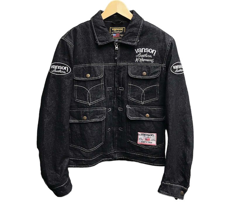 Vanson Leathers 🔥VANSON LEATHERS VS15107S DENIM RIDING JACKET | Grailed