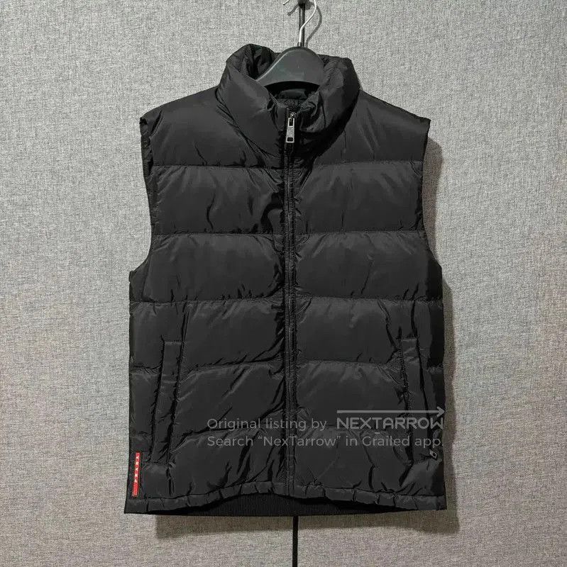 Prada Prada Black Wool Logo Embroidered Down Vest. Size US M / EU 48-50 / 2 - 1 Thumbnail