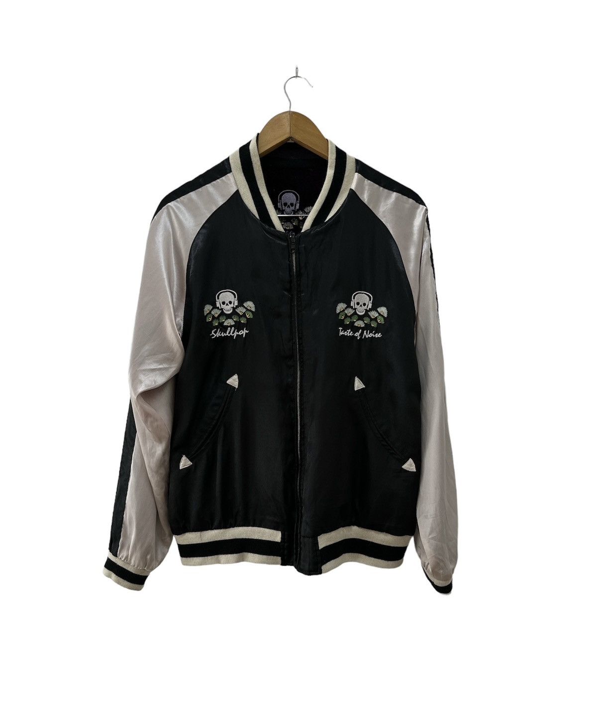 Japanese Brand Vintage Sukajan Jacket skeleton taste of Noise Embroidered Size US L / EU 52-54 / 3 - 2 Thumbnail