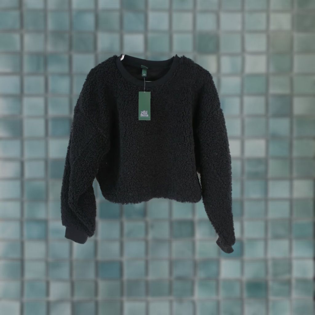 Vintage Wild Fable Womens Green Crewneck Long Sleeve Sherpa Pullover Sweater Size S Size S / US 4 / IT 40 - 1 Thumbnail