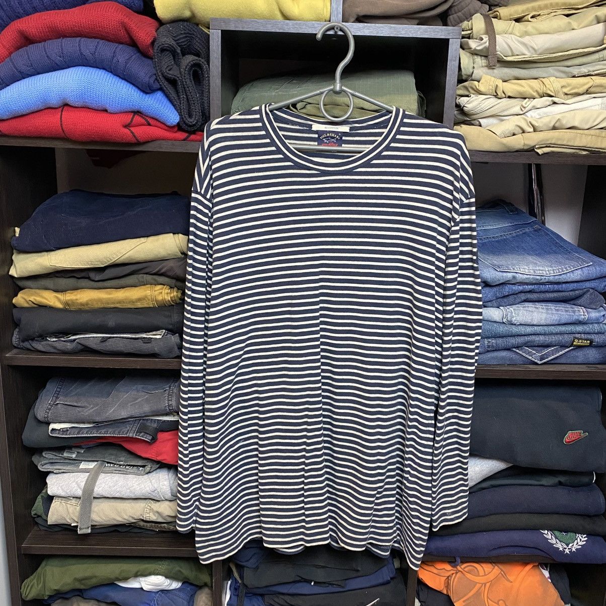 Paul & Shark Luxury Paul Shark Small Logo multicolored y2k longsleeve Size US XL / EU 56 / 4 - 1 Thumbnail